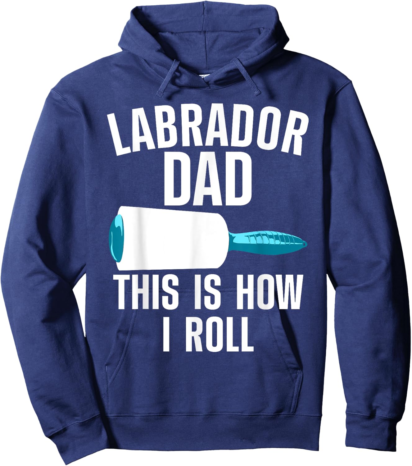 Cool Labrador Dad For Dad Men Labrador Retriever Hair Roller Hoodie - Hoodie | Navy