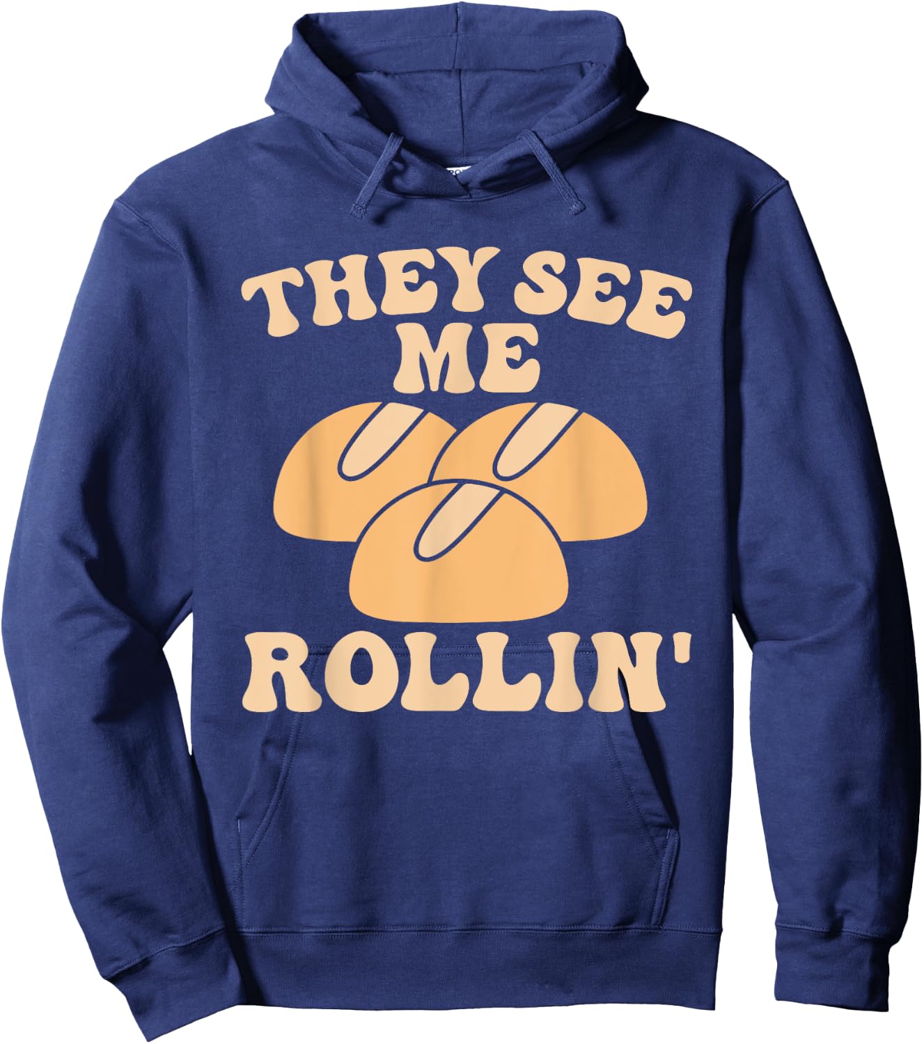 Thanksgiving Family Matching Outfit They See Me Rollin Hoodie - Hoodie | Navy