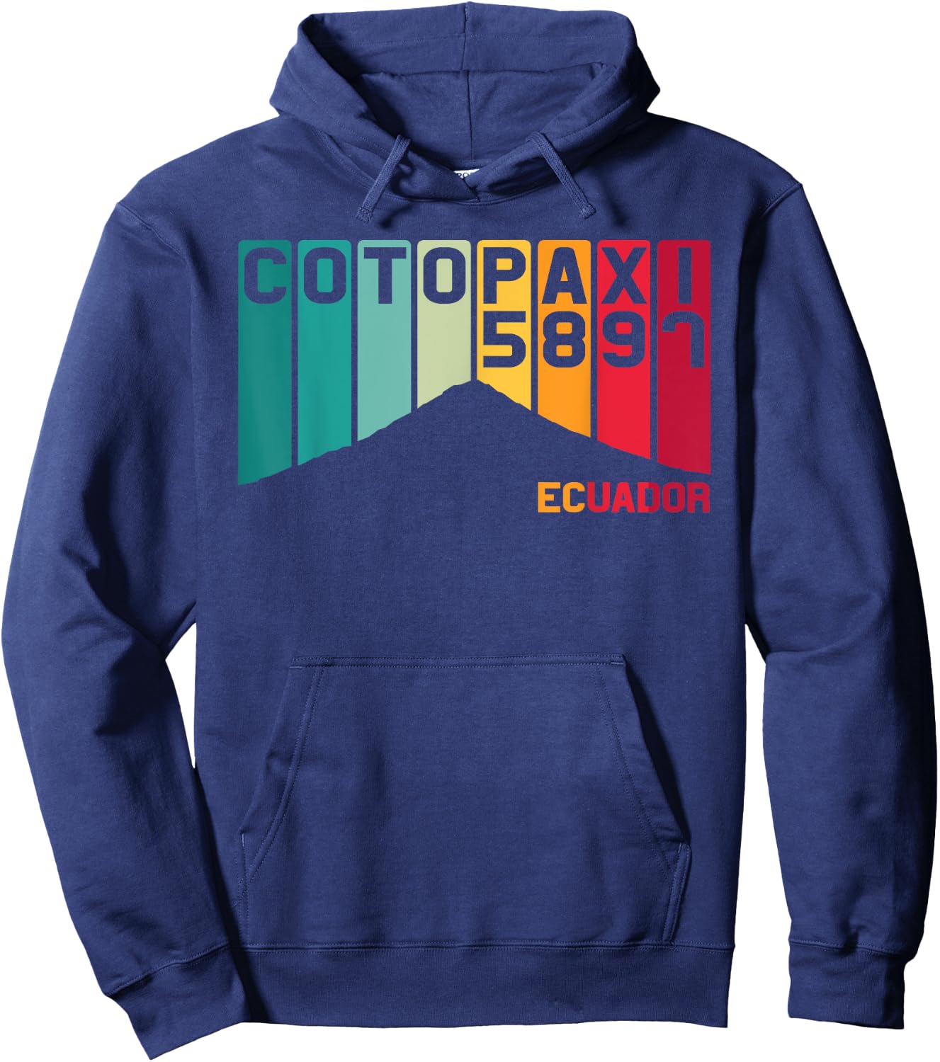 Mount Cotopaxi Ecuador South America Volcano Souvenir Retro Hoodie - Hoodie | Navy