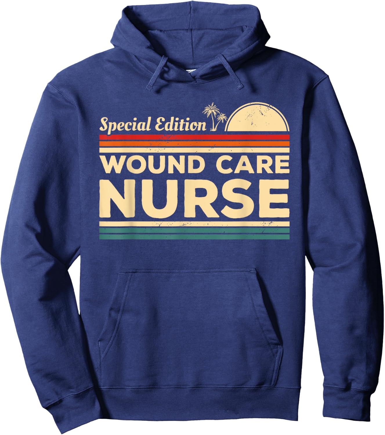 Vintage Special Edition Wound Care Nurse RN Nurses Hoodie - Hoodie | Navy