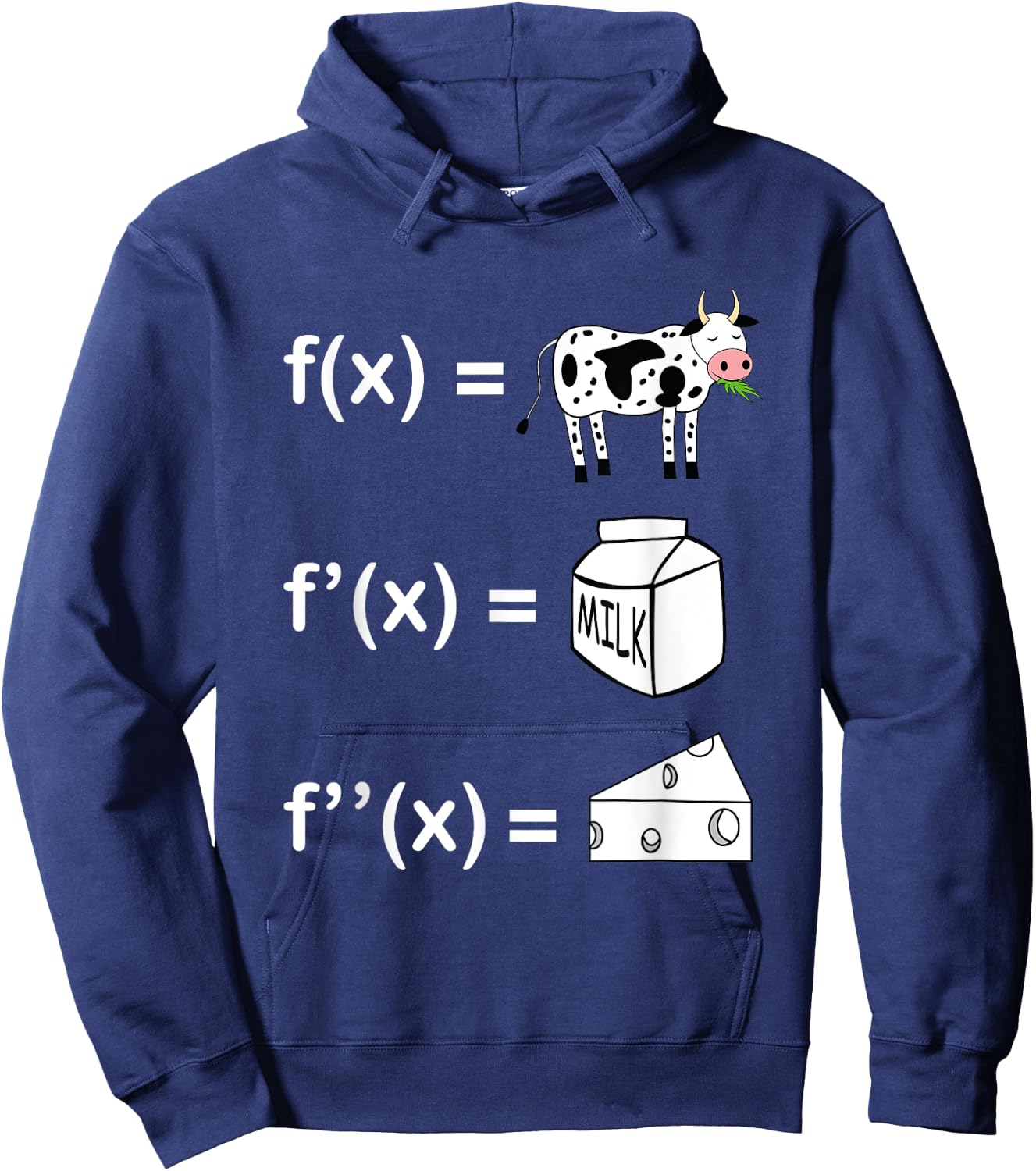 Cowculus Calculus Derivative Mathematics Funny Math Teacher Hoodie - Hoodie | Navy