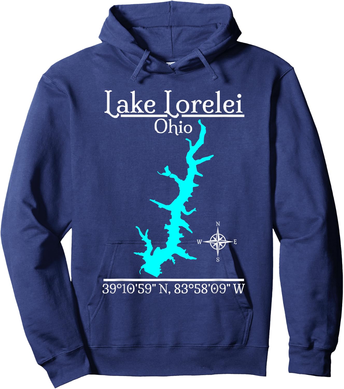 Lake Lorelei, Ohio Hoodie - Hoodie | Navy