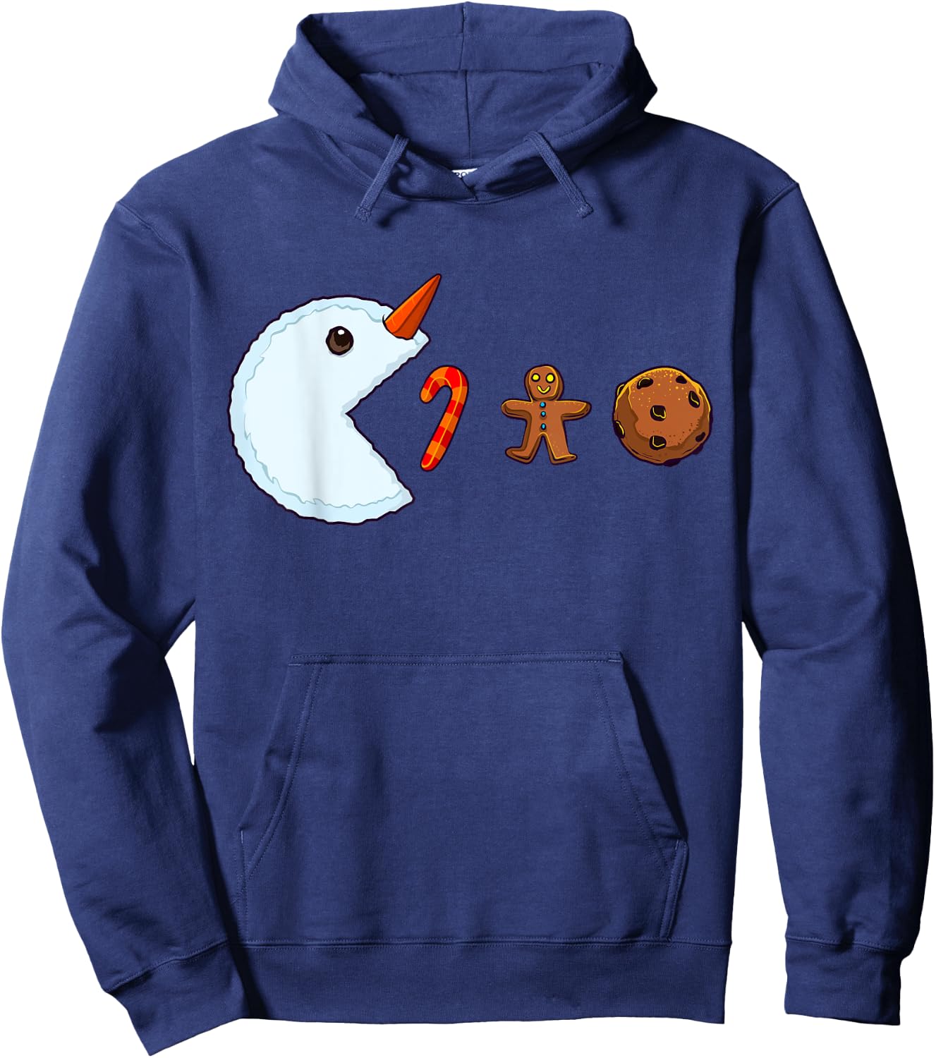 Christmas Gamer Video Game Snowman Candy Cane Boys Kids Hoodie - Hoodie | Navy