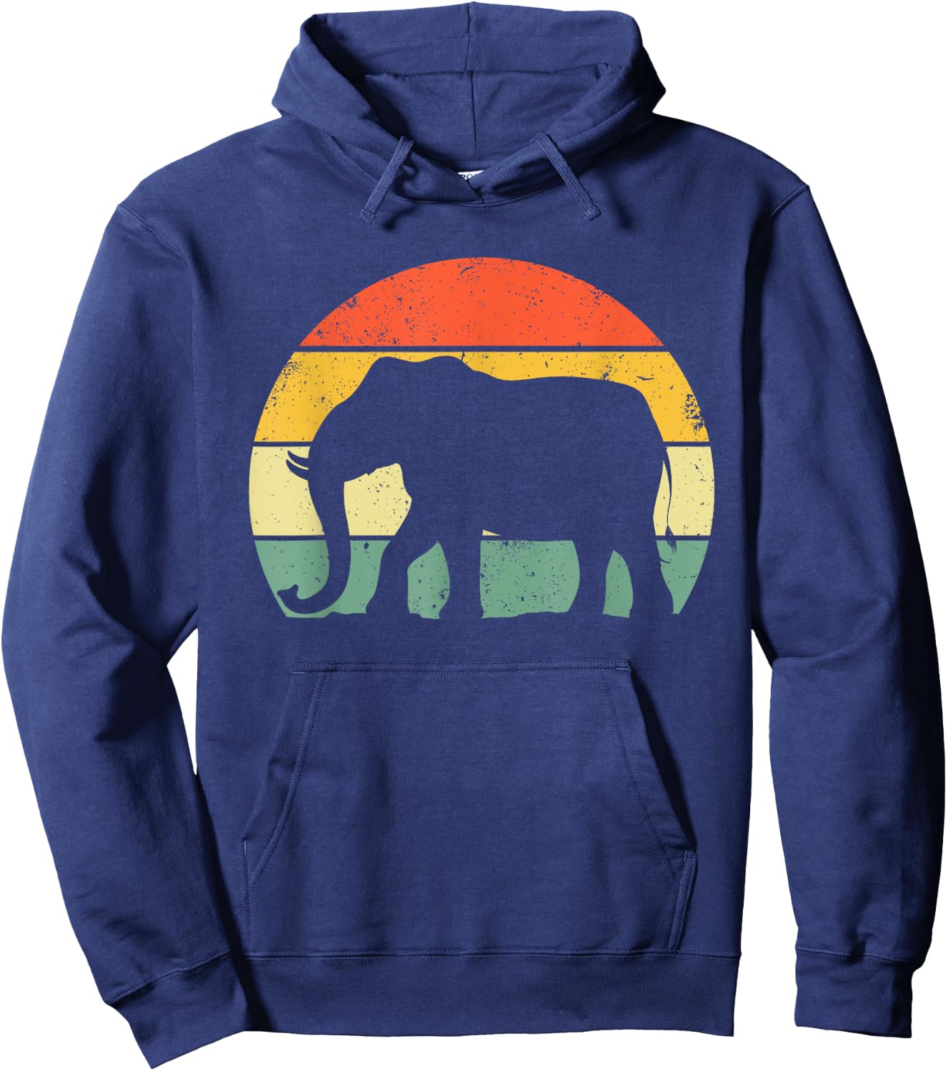 Cool Elephant Art Women Kids Vintage Elephant Lovers Hoodie - Hoodie | Navy