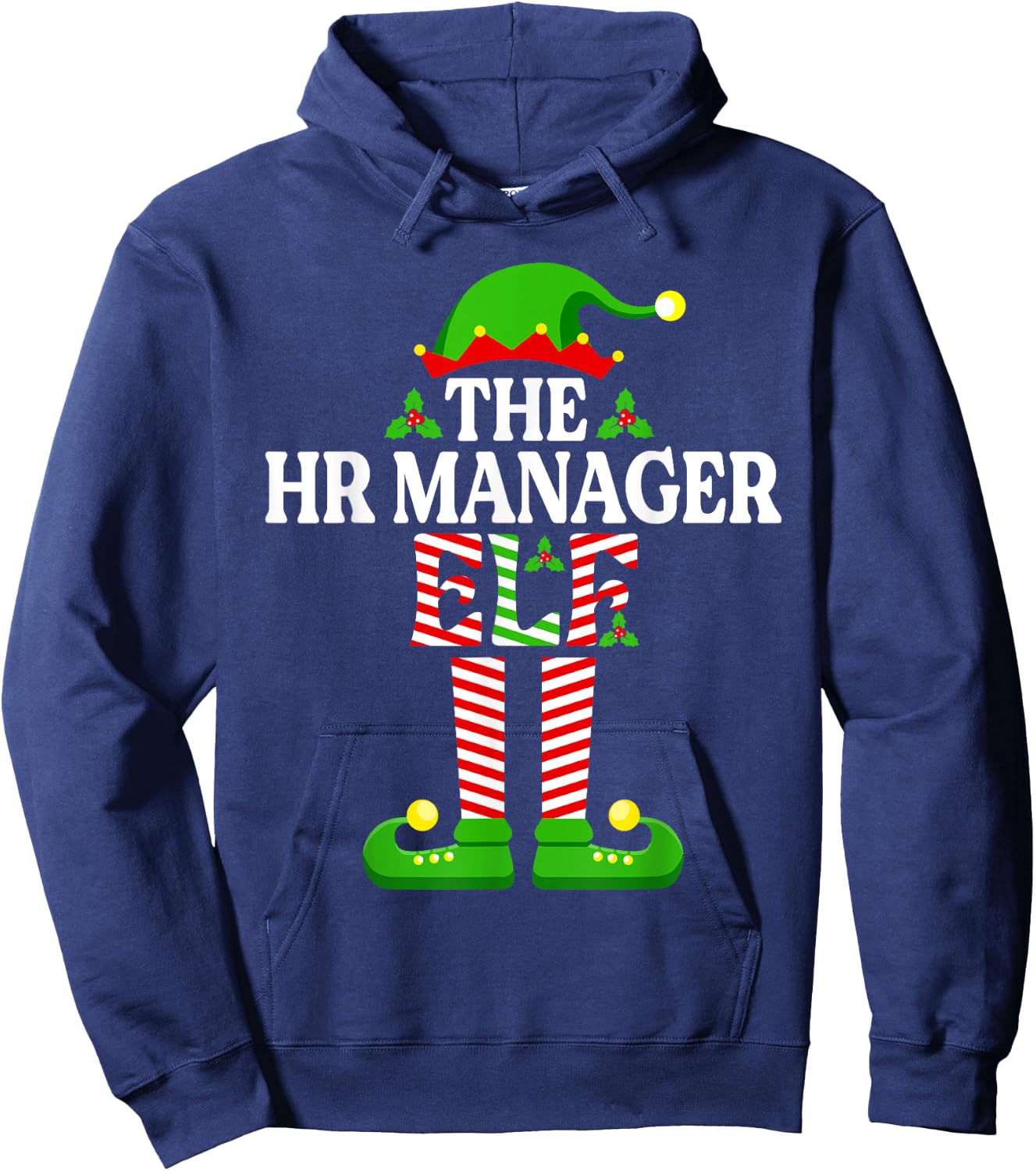 The HR Manager Elf Shirt Funny Christmas Family Matching Hoodie - Hoodie | Navy