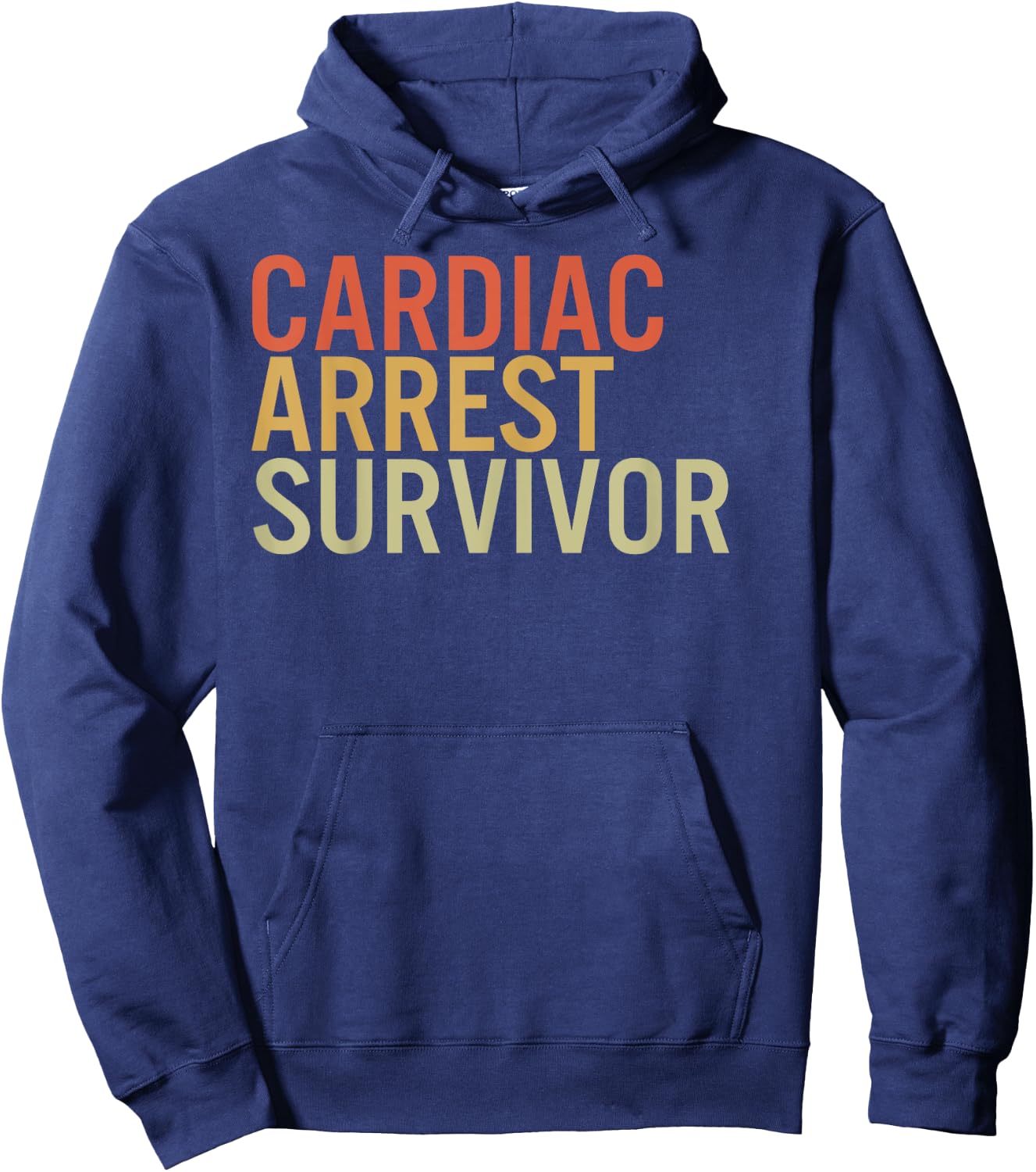 Cardiac Arrest Survivor Recovery Awareness Support Warrior Hoodie - Hoodie | Navy