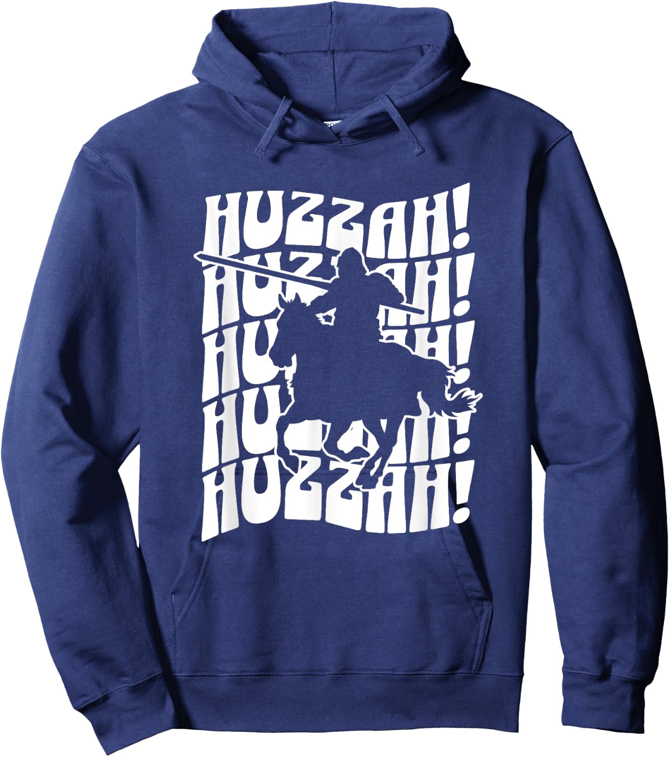Huzzah Medieval Renaissance Faire Festival Fair Men Women Hoodie - Hoodie | Navy
