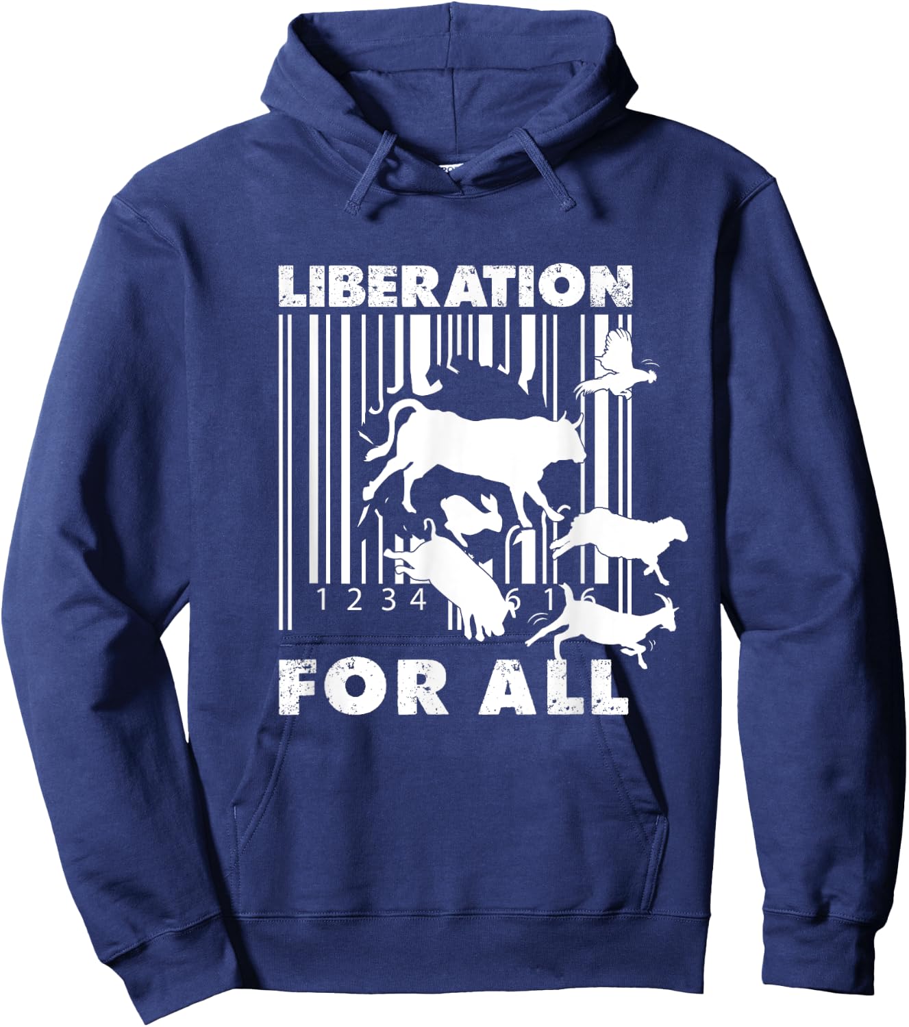Liberation For All Animal Rights Hoodie - Hoodie | Navy