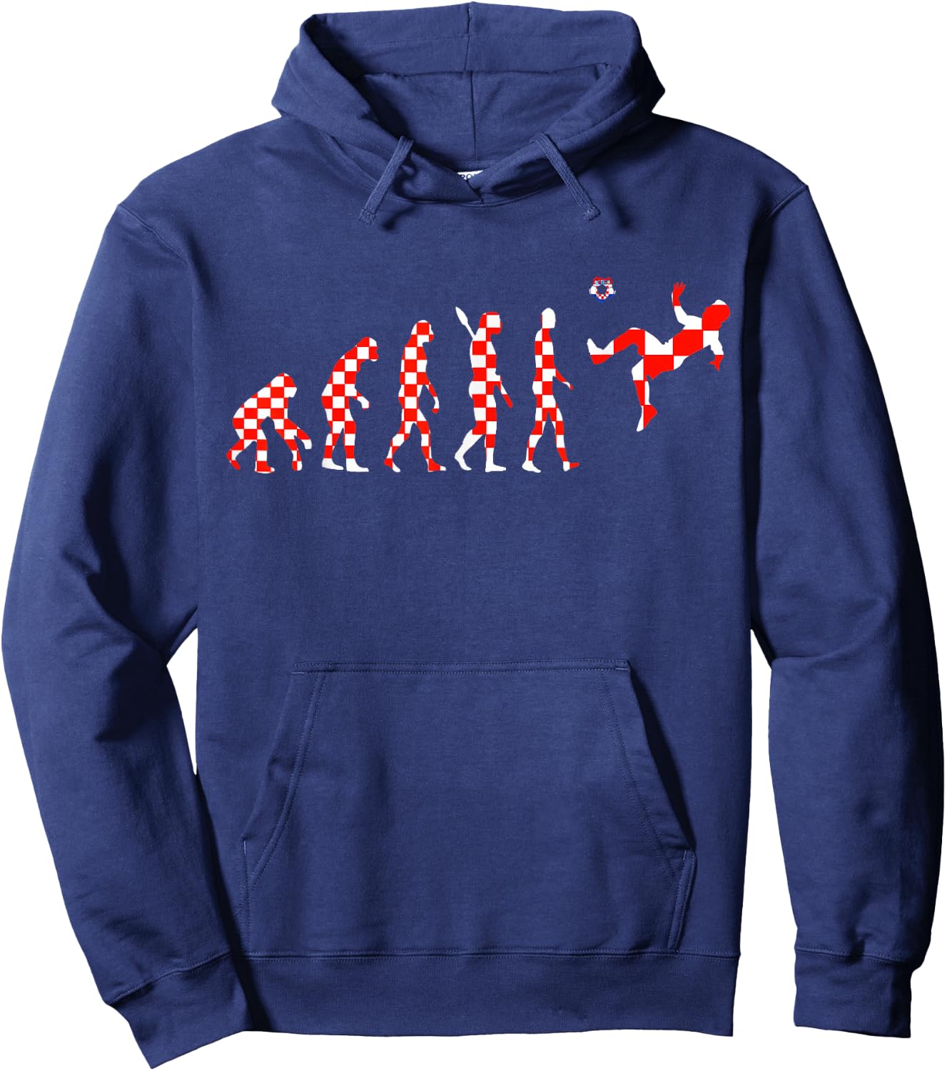 Croatia Hrvatska Soccer Team Evolution Croatian Soccer Hoodie - Hoodie | Navy