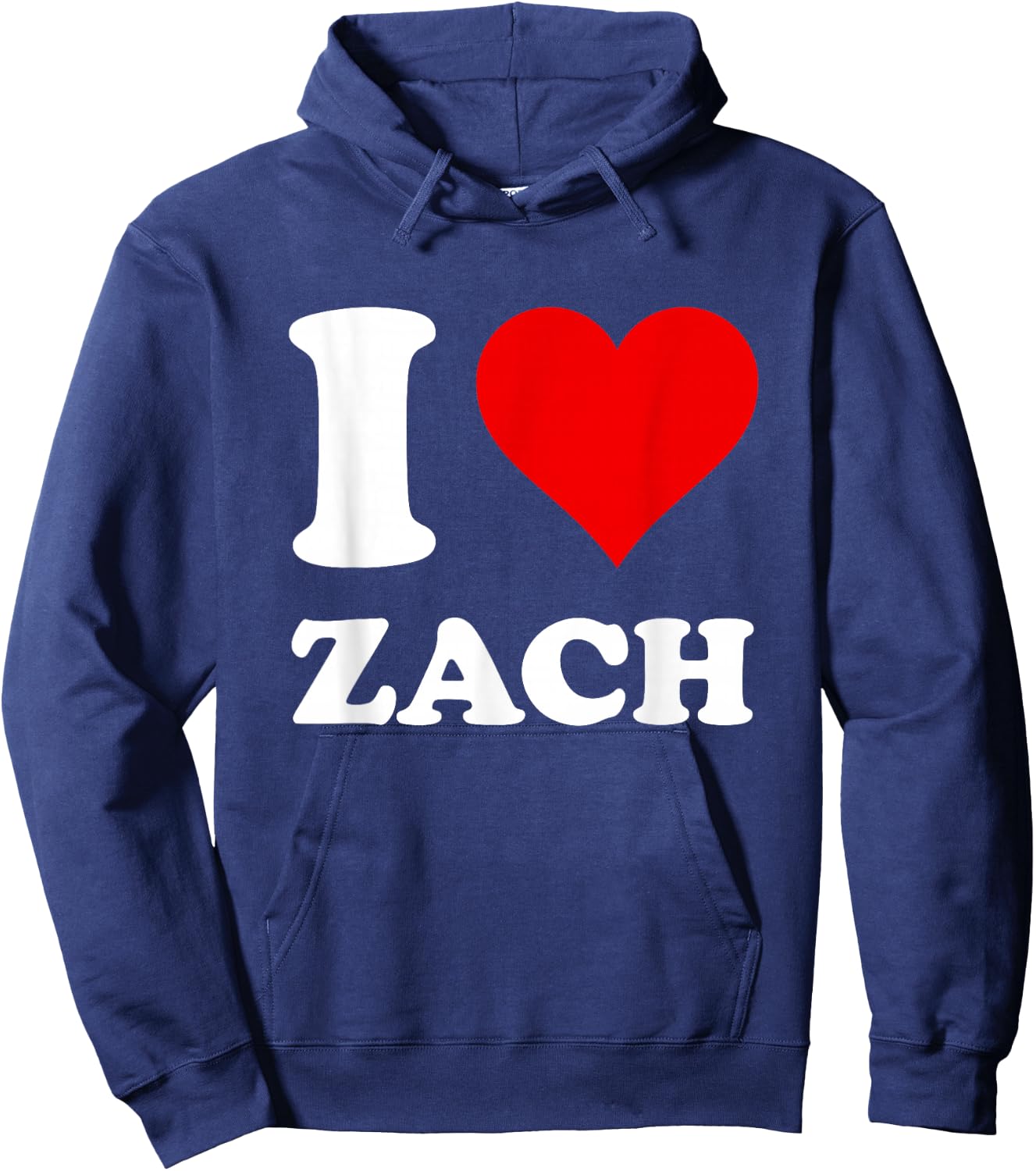 Red Heart I Love Zach Hoodie - Hoodie | Navy