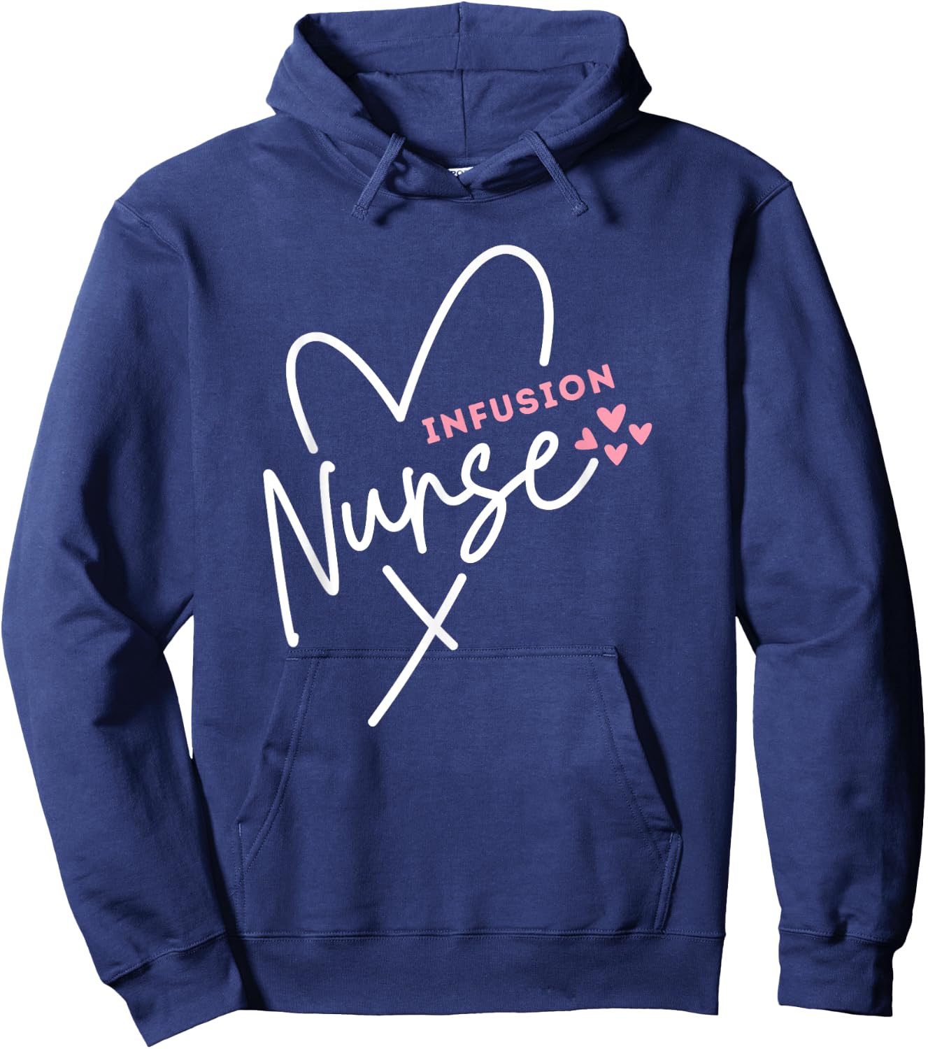 Cute Infusion Nurse Heart Novelty Graphic Gift Group Hoodie - Hoodie | Navy
