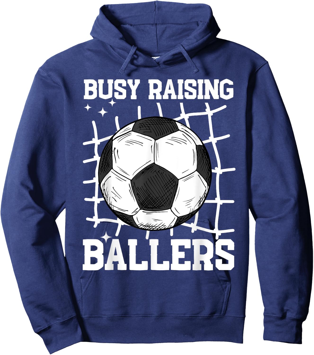 Soccer Mom Busy Raising Ballers Mother's Day Soccer Lover Hoodie - Hoodie | Navy