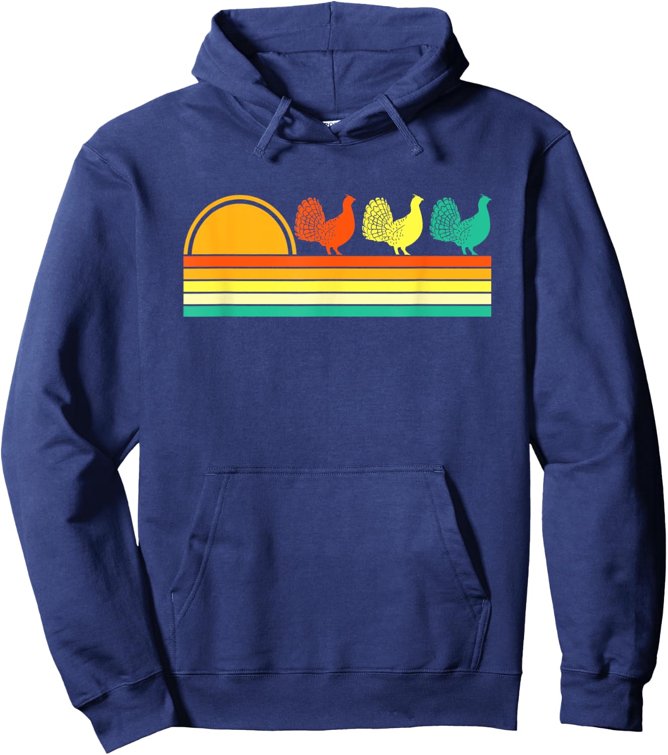Ornithology Birdwatcher Vintage Ruffed Grouse Hoodie - Hoodie | Navy