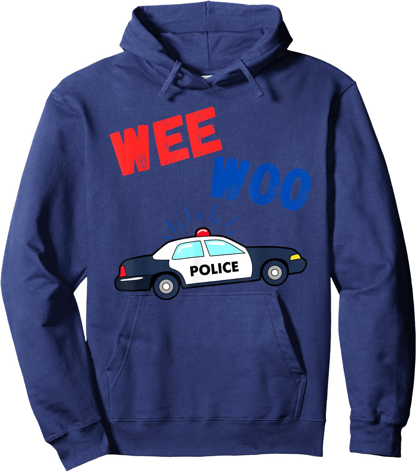 Wee Woo Police Car Funny Cute for kids and Family Hoodie - Hoodie | Navy