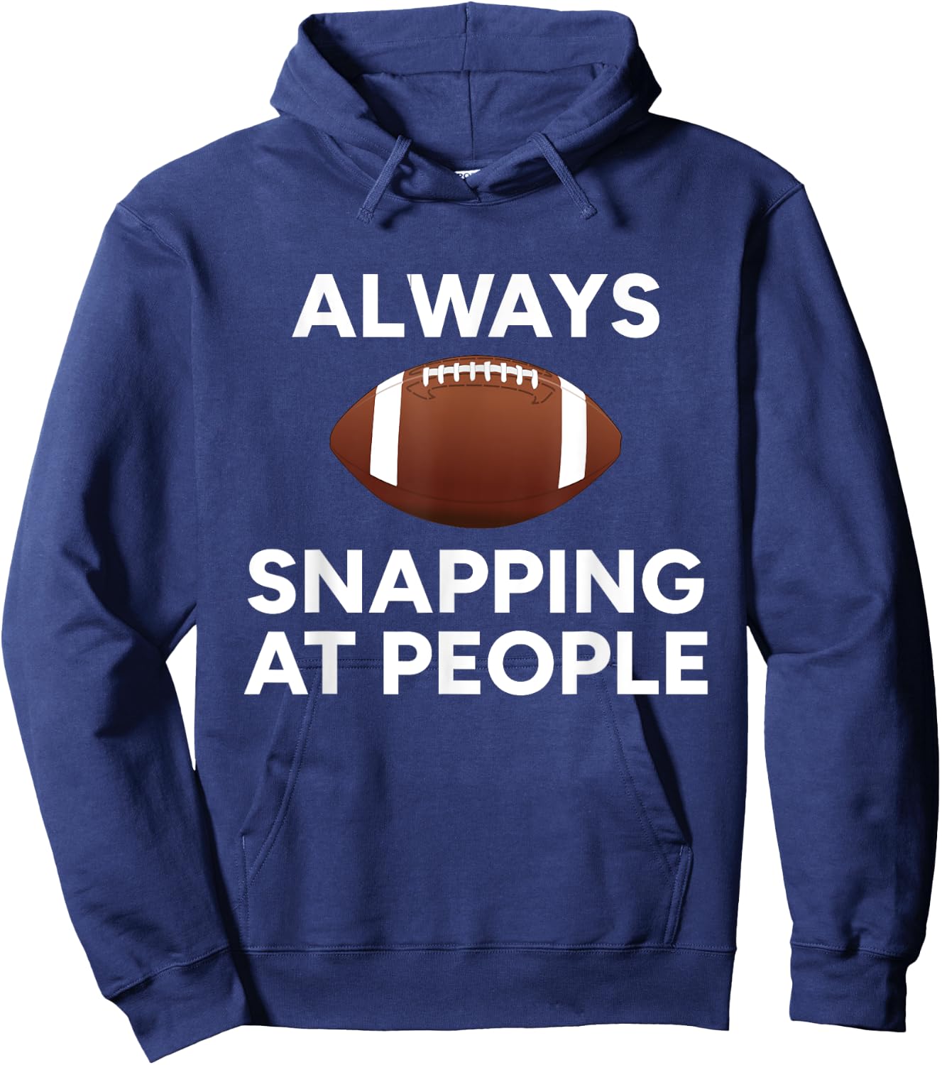 Football Center, Football Player by Bain Graphics Men's Black Short Sleeve Modern Classic Fit , Size Small Hoodie - Hoodie | Navy