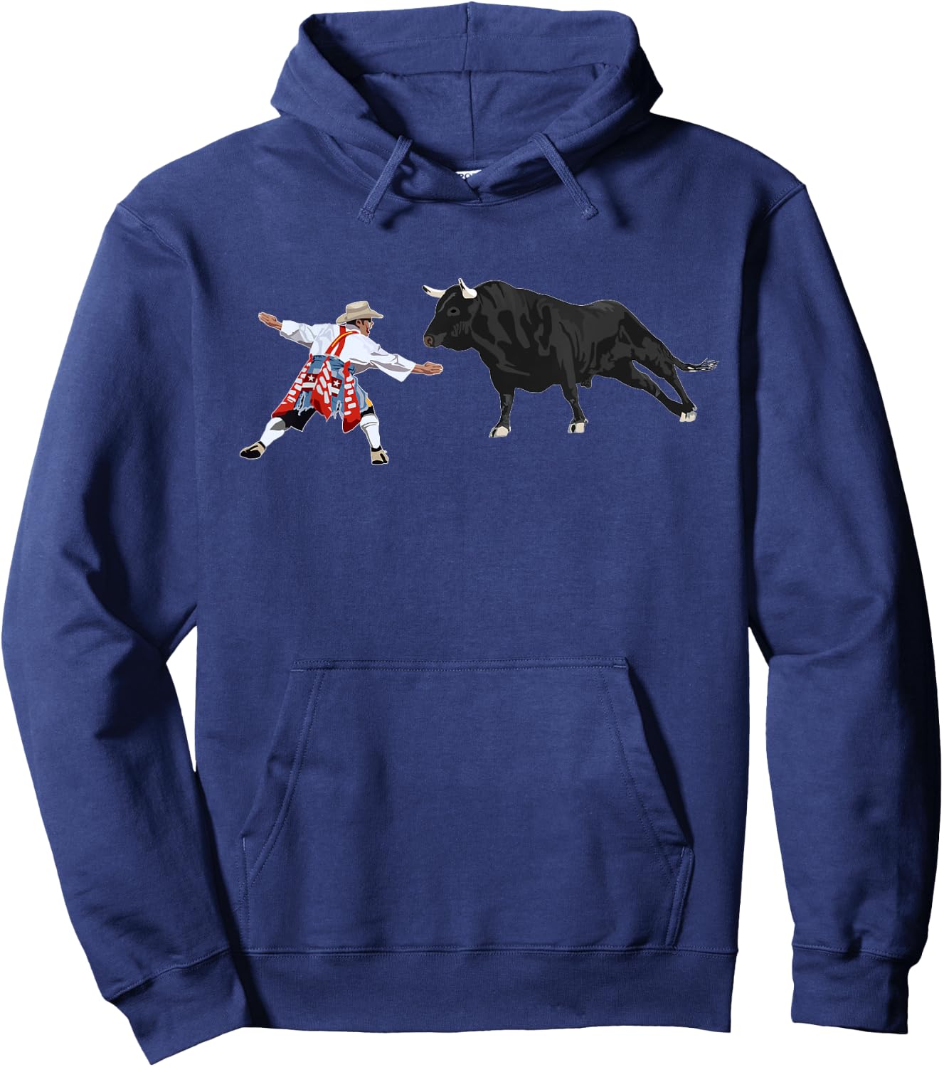 Rodeo Clown Funny Bull Fighting Lover Gag Bullfighter Outfit Hoodie - Hoodie | Navy