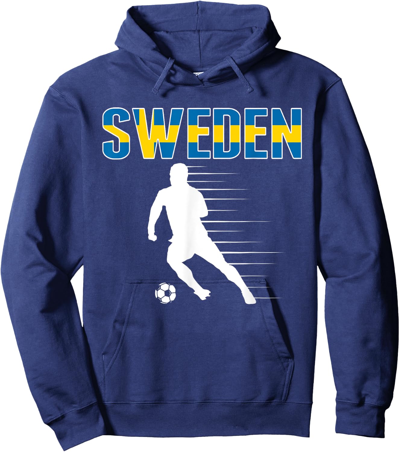 Sweden Soccer Lovers Jersey - Support Swedish Football Team Hoodie - Hoodie | Navy