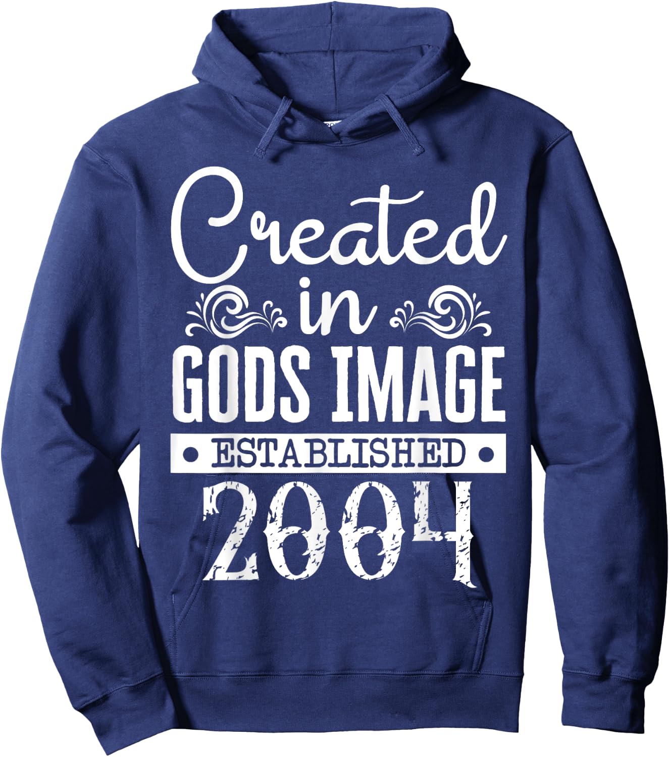 Created In Gods Image Established 2004 Religious Christian Hoodie - Hoodie | Navy