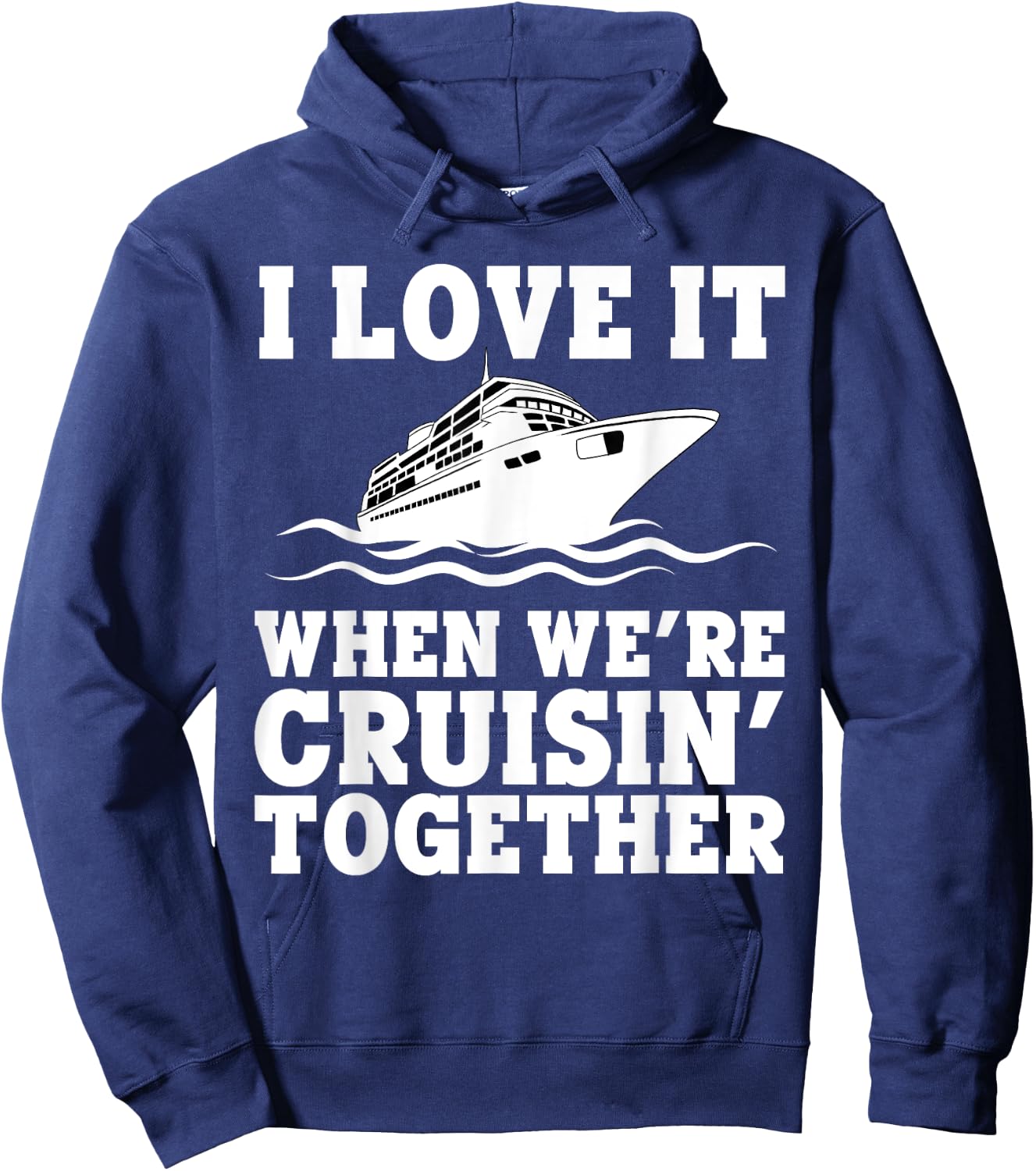 Funny Cruise Art Women Couple Cruising Ship Vacation Hoodie - Hoodie | Navy