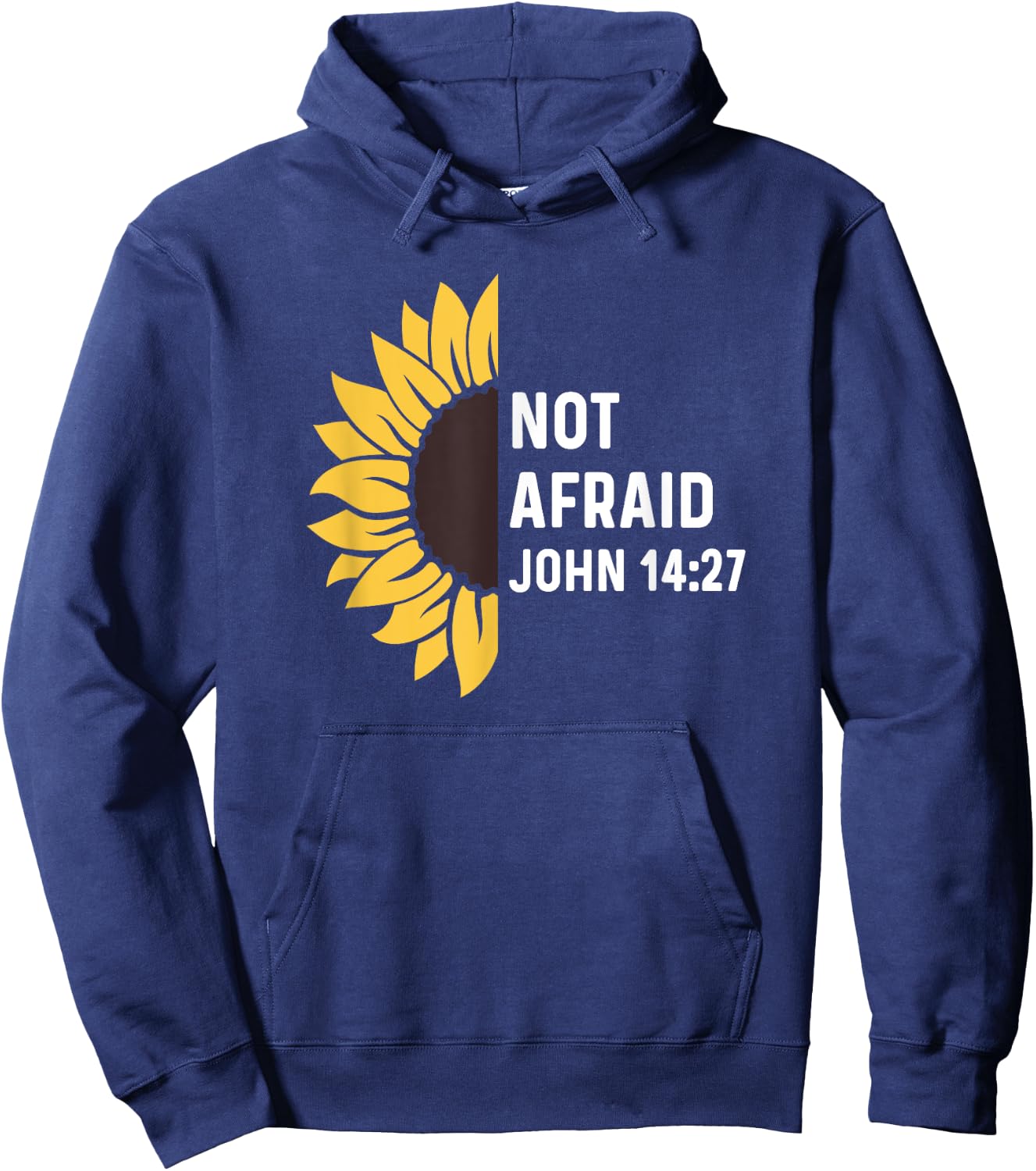 John 14:27 14 27 God Jesus Religious Quote Christian Cross Hoodie - Hoodie | Navy
