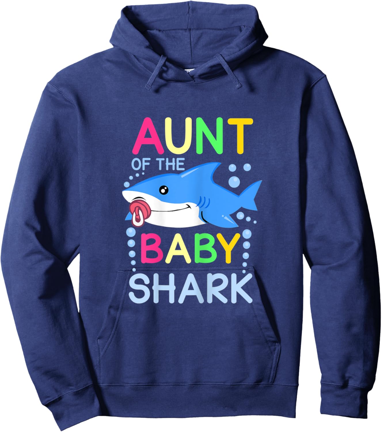 Aunt of the baby shark cute family matching outfit Hoodie - Hoodie | Navy