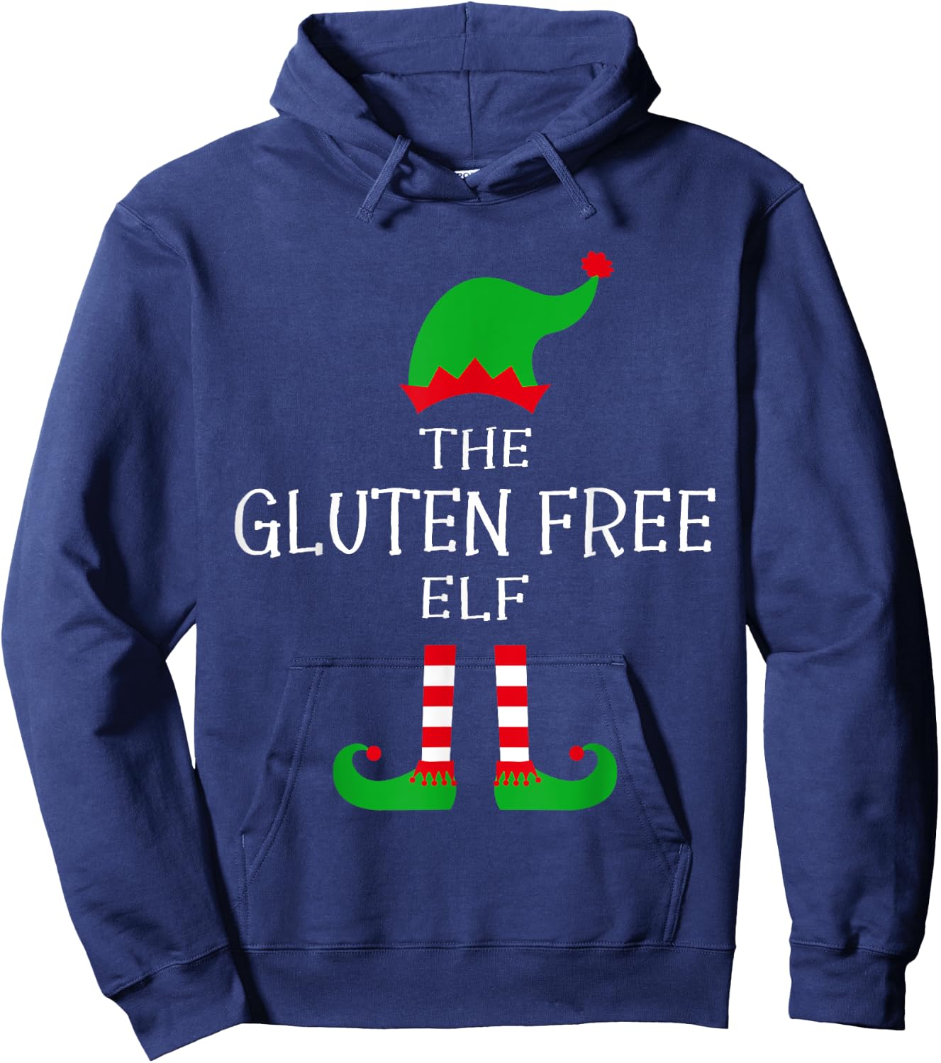 The Gluten Free Elf Matching Family Group Funny Christmas Hoodie - Hoodie | Navy