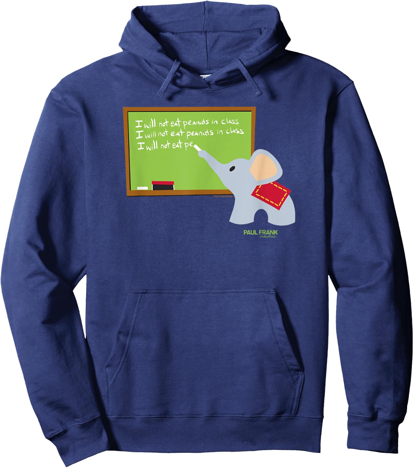 Paul Frank Ellie The Elephant Class Chalk Board Hoodie - Hoodie | Navy