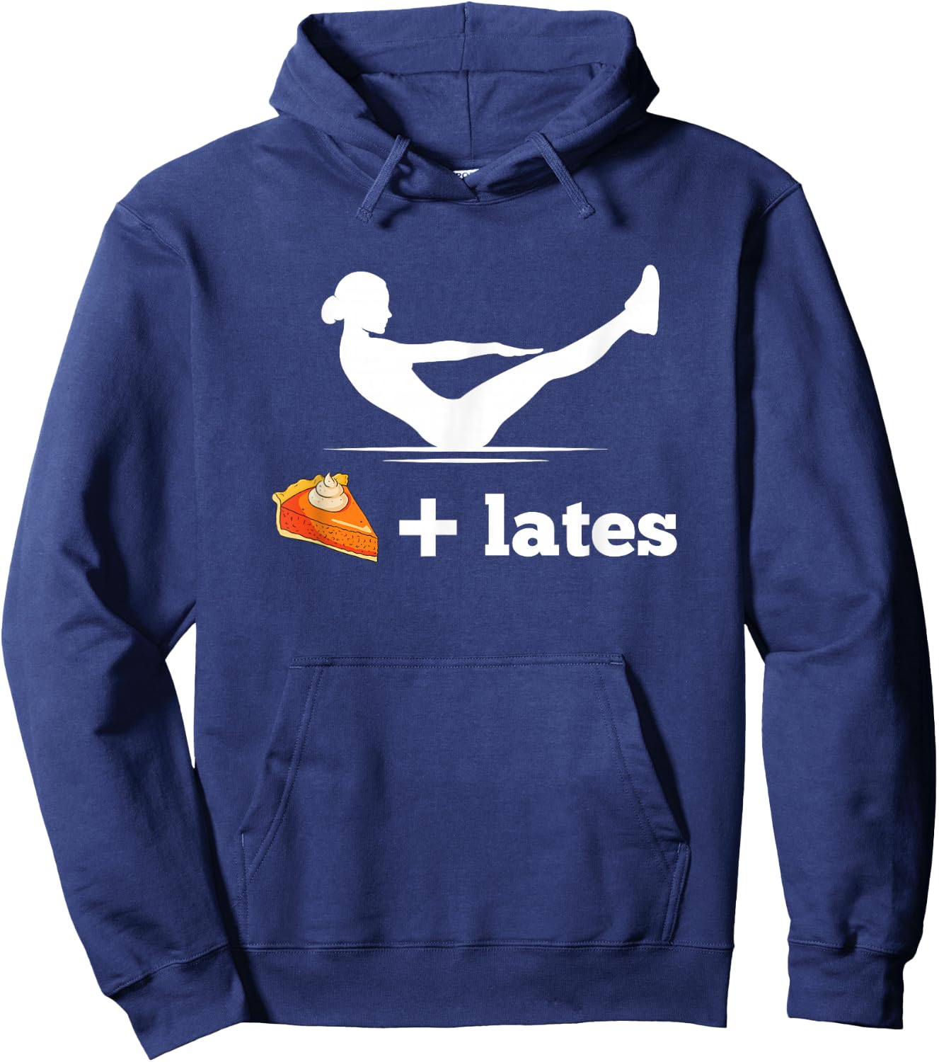 Pumpkin Pie Pilates Pose Pun Exercise Thanksgiving Hoodie - Hoodie | Navy