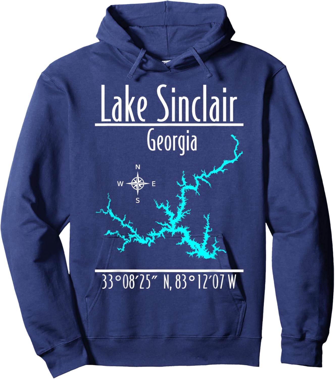 Modern Lake Sinclair - Georgia Hoodie - Hoodie | Navy