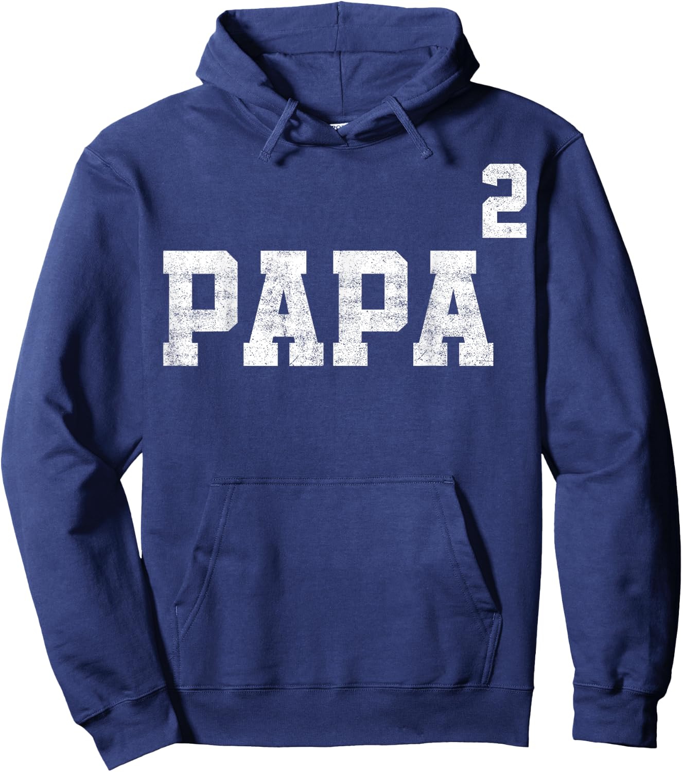 Papa Of Two Second Time Dad Fathers Day Outfit Hoodie - Hoodie | Navy
