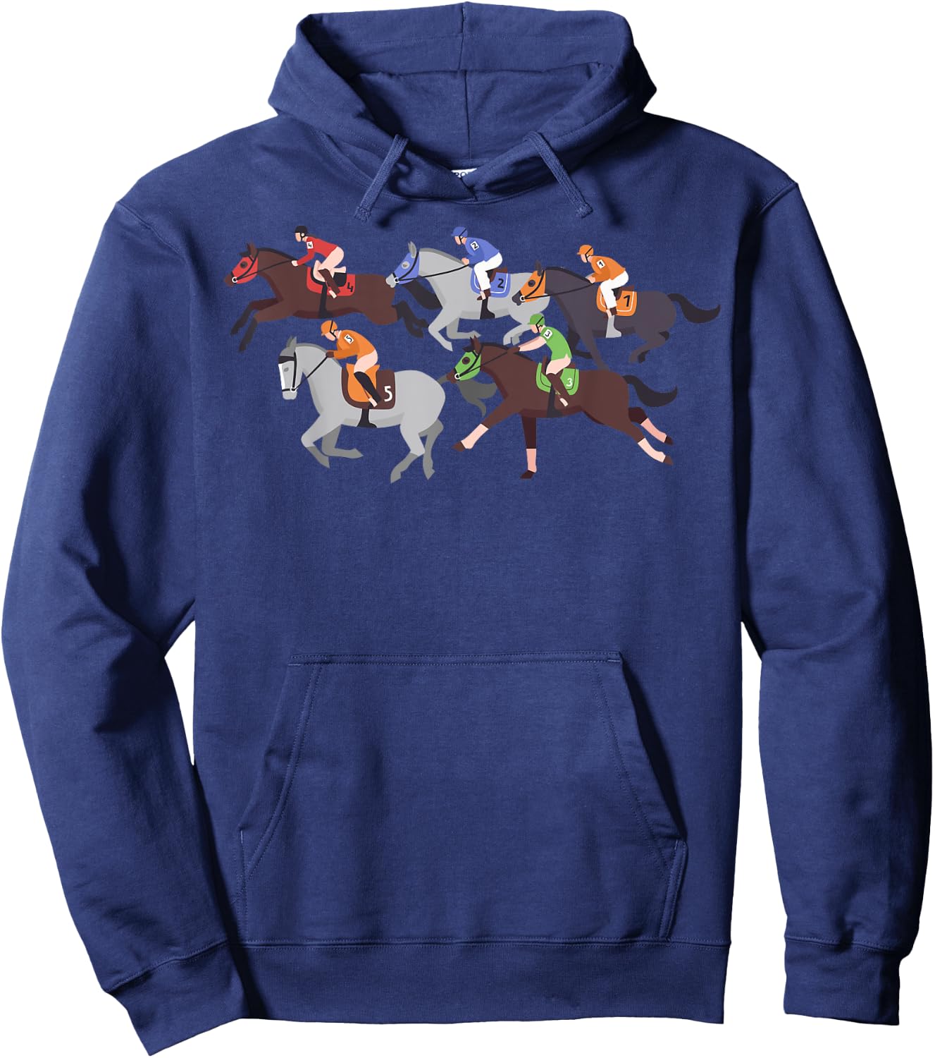 Funny Horse Racing Jockey Racer Derby Rider Race Track Hoodie - Hoodie | Navy