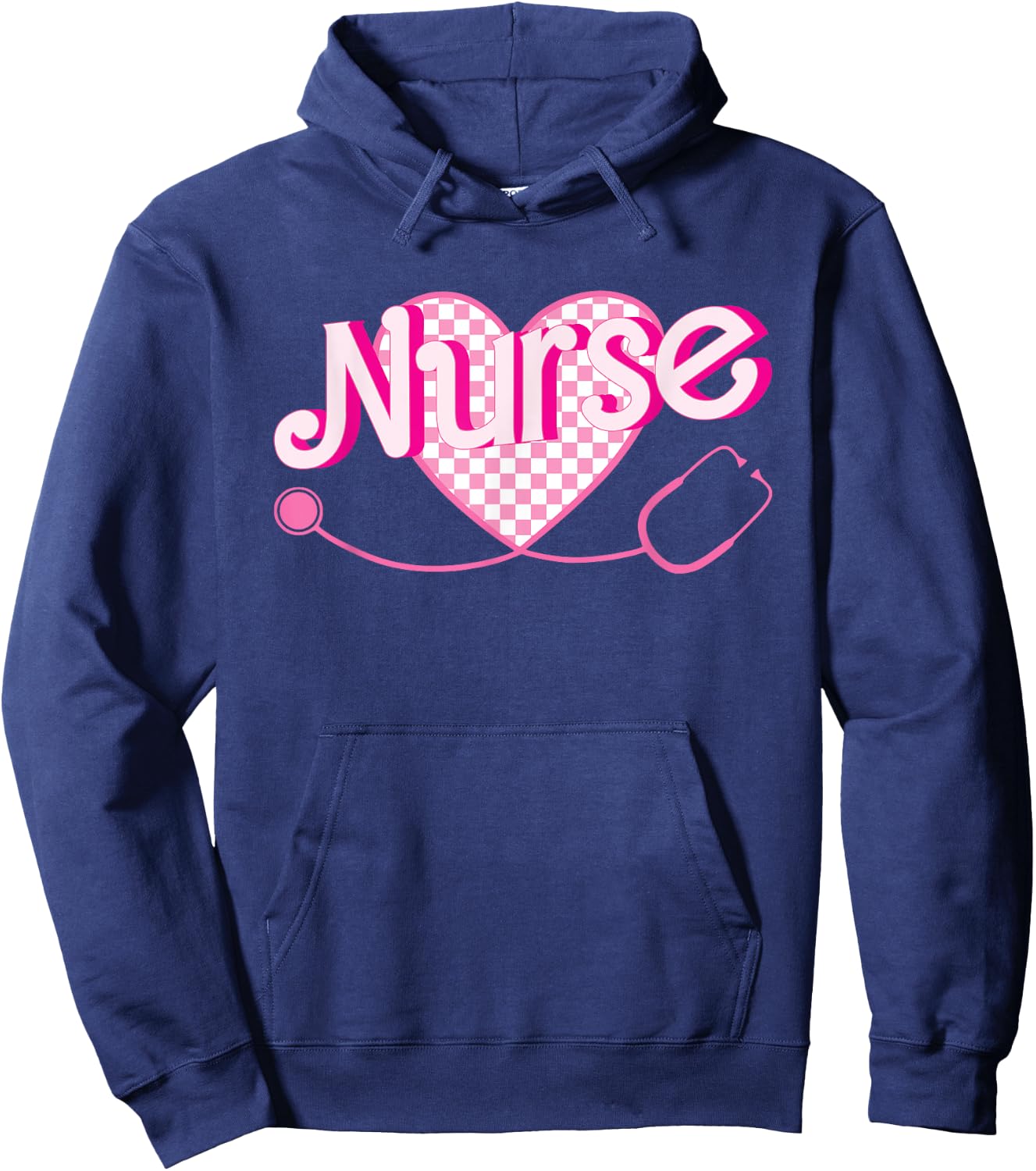 Nurse School Nursing Groovy Nurse Retro Pink Nurse Hoodie - Hoodie | Navy