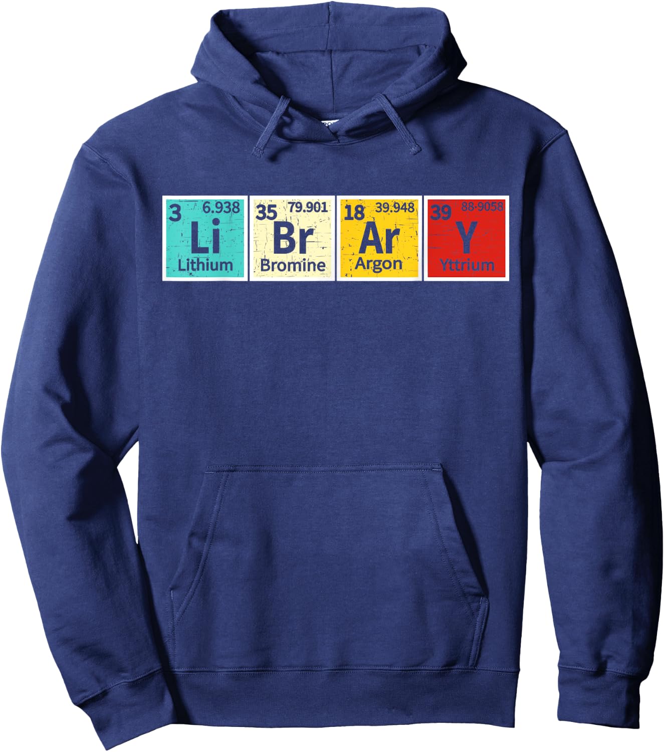 Library Periodic Table Library Reading Book Worms Reader Hoodie - Hoodie | Navy