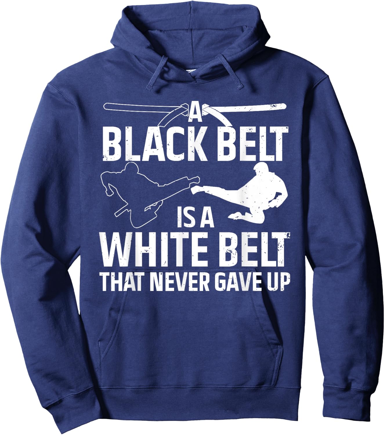 Funny Karate Design Women Black Belt Martial Arts Hoodie - Hoodie | Navy