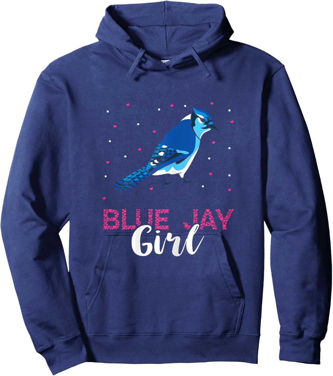 Blue Jay Girl Birder Stellers Jay Blue Jay Bird Ornithology Hoodie - Hoodie | Navy