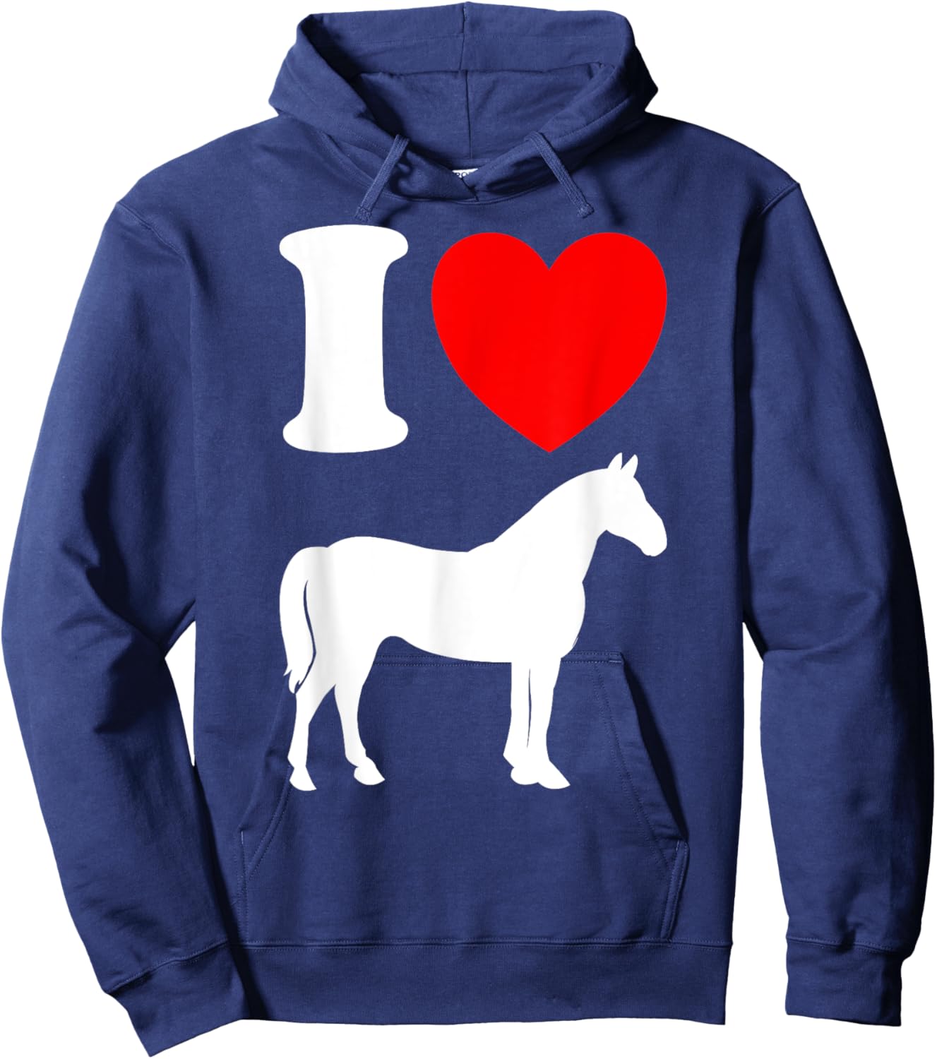 I Heart Horses Hoodie - Hoodie | Navy