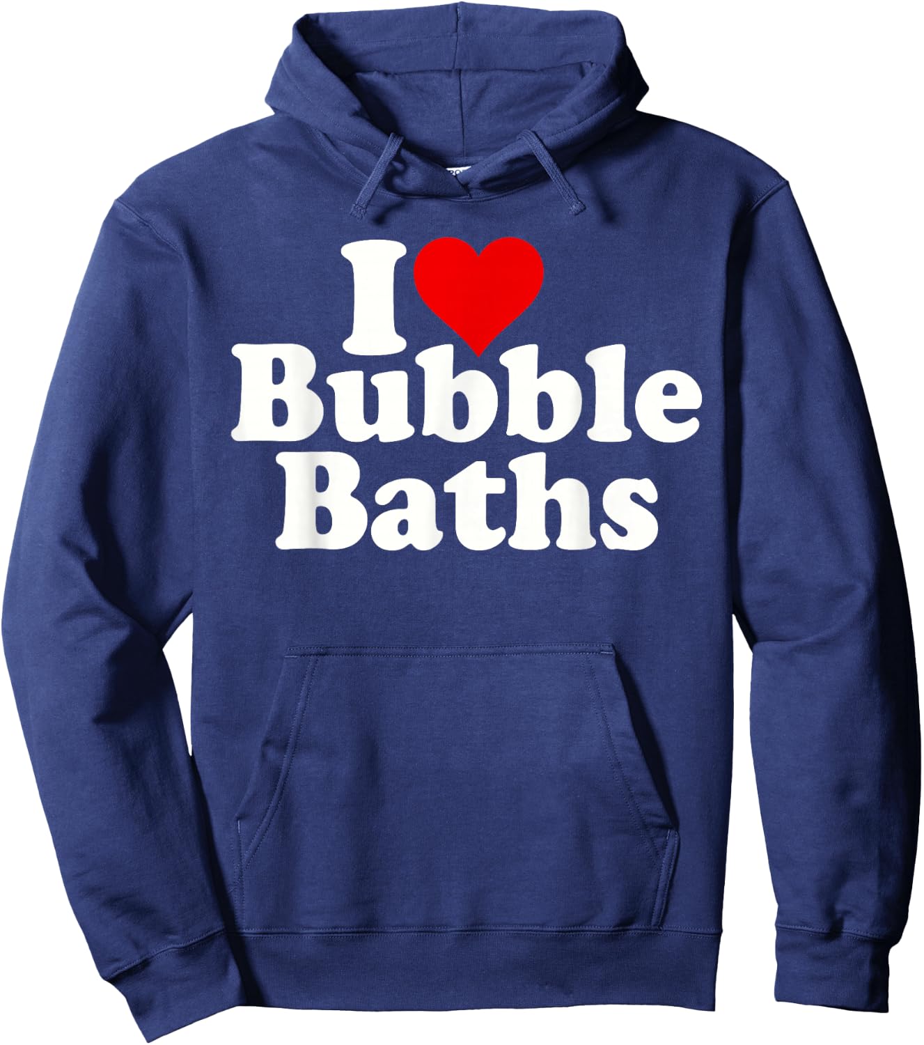 I Love Heart Bubble Baths Hoodie - Hoodie | Navy