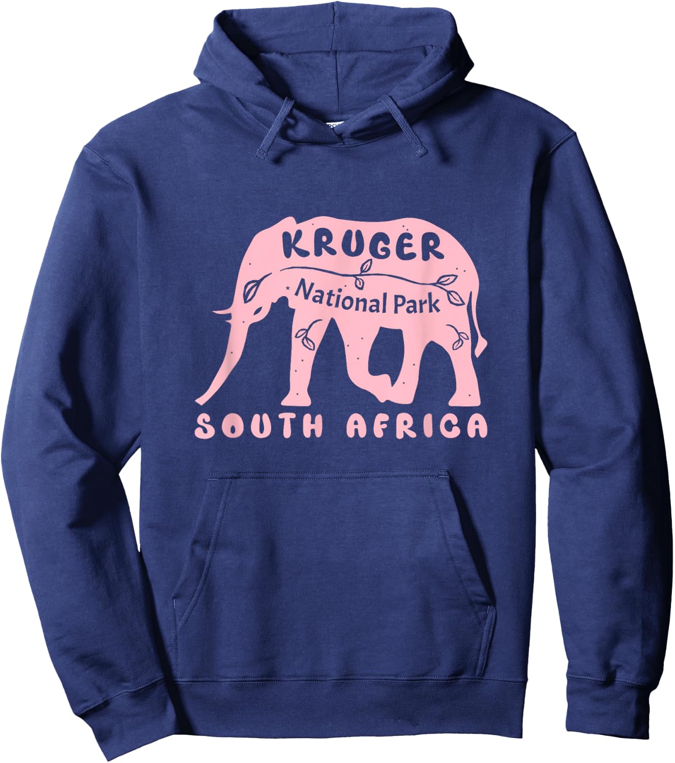 Kruger National Park South Africa Elephant Pink Hoodie - Hoodie | Navy
