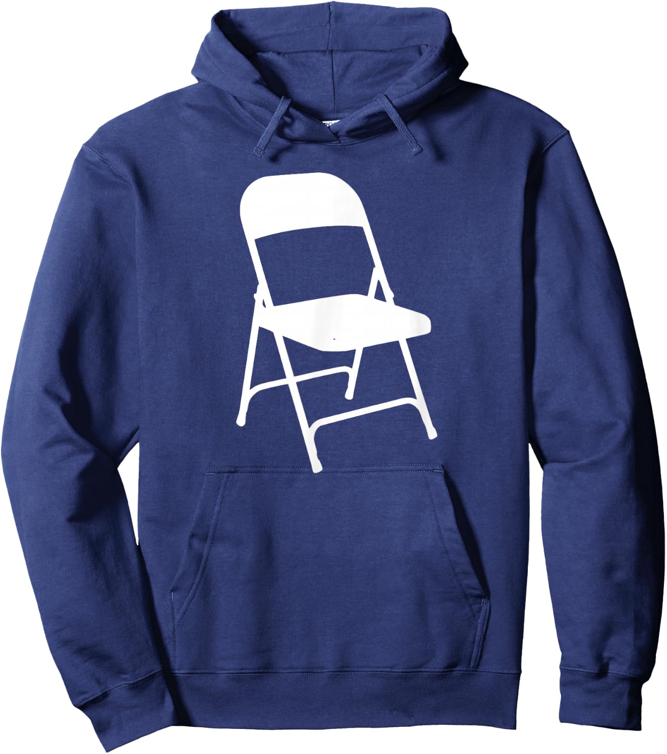 Funny White Folding Chair Hoodie - Hoodie | Navy