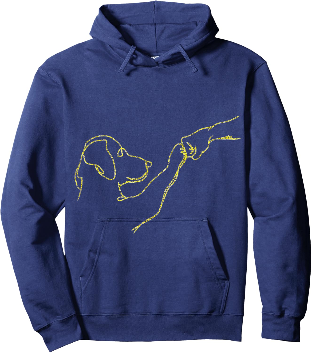 Dog And People Punch Hand Dog Friendship Fist Bump Dog's Paw Hoodie - Hoodie | Navy