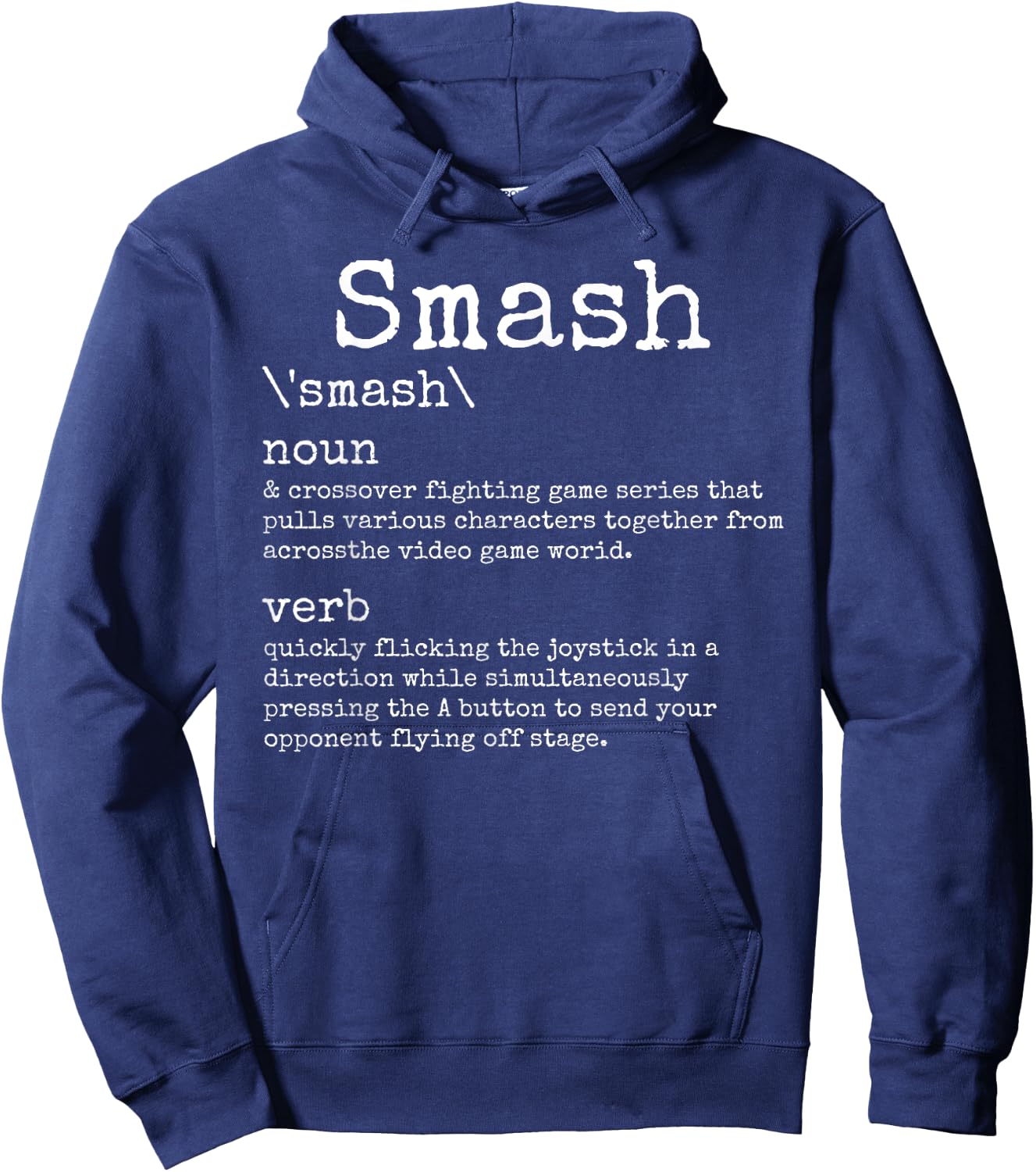 Videogames Smash Definition Funny Video Game Gamer Gaming Hoodie - Hoodie | Navy