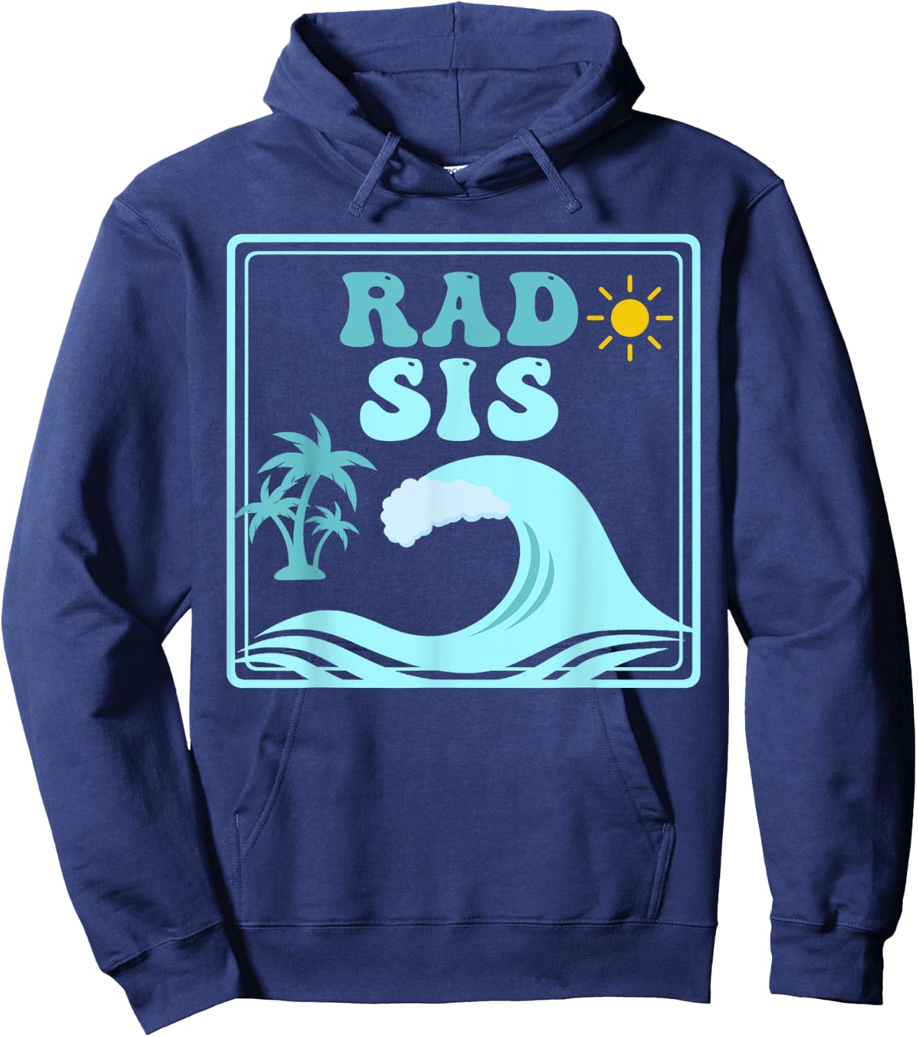 Rad Sis The Big One 1st Birthday Surf Family Matching Hoodie - Hoodie | Navy