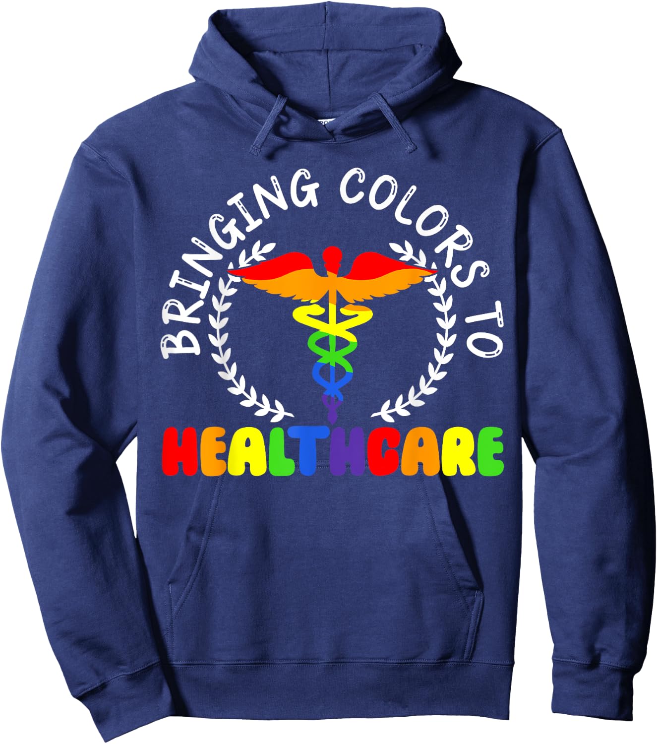 Nurse Gay Rainbow Pride March Medicine Ally Nursing Hoodie - Hoodie | Navy
