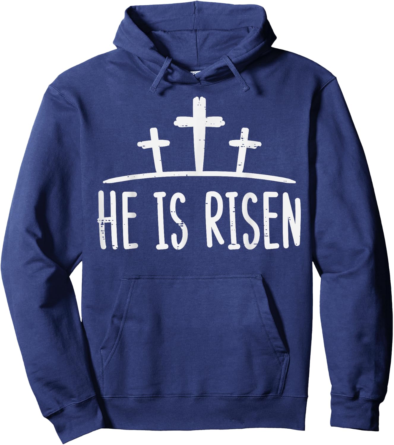 Easter He Is Risen Cross Religious Christian Men Women Kids Hoodie - Hoodie | Navy