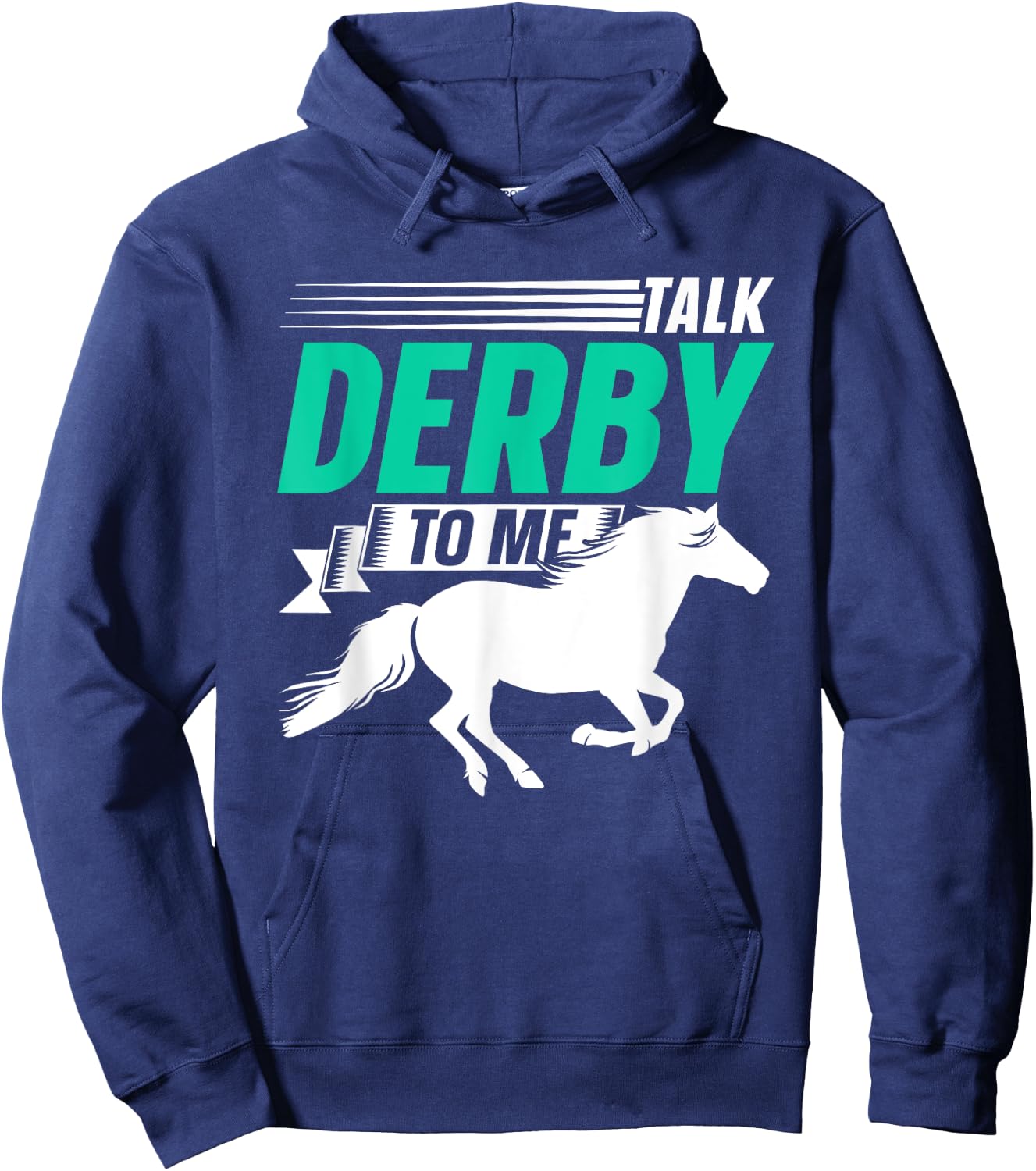 Talk Derby To Me Lover Riding Horse Rider Equestrian Hoodie - Hoodie | Navy