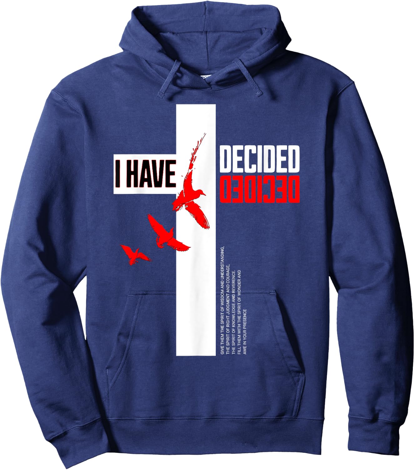 Baptized 2025 I Have Decided Baptism Hoodie - Hoodie | Navy