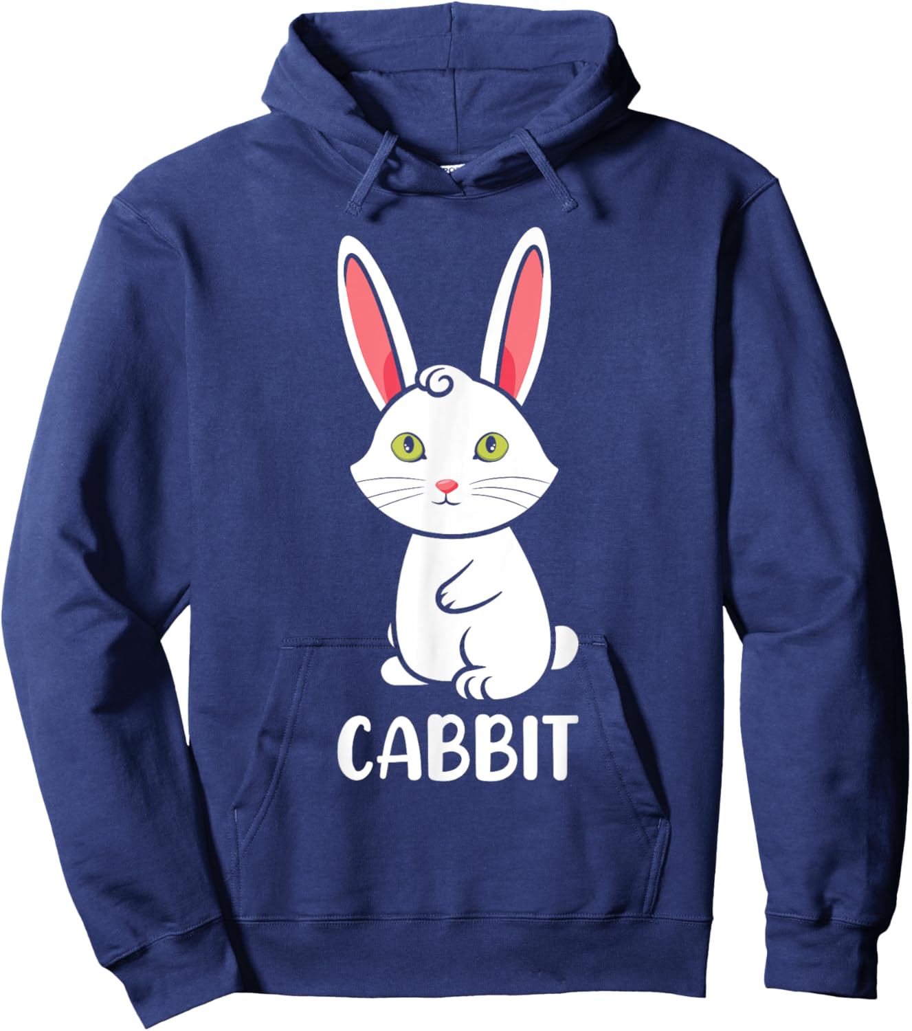 Lovely cat holder clothing cat rabbit lover cabbit Men Women Hoodie - Hoodie | Navy