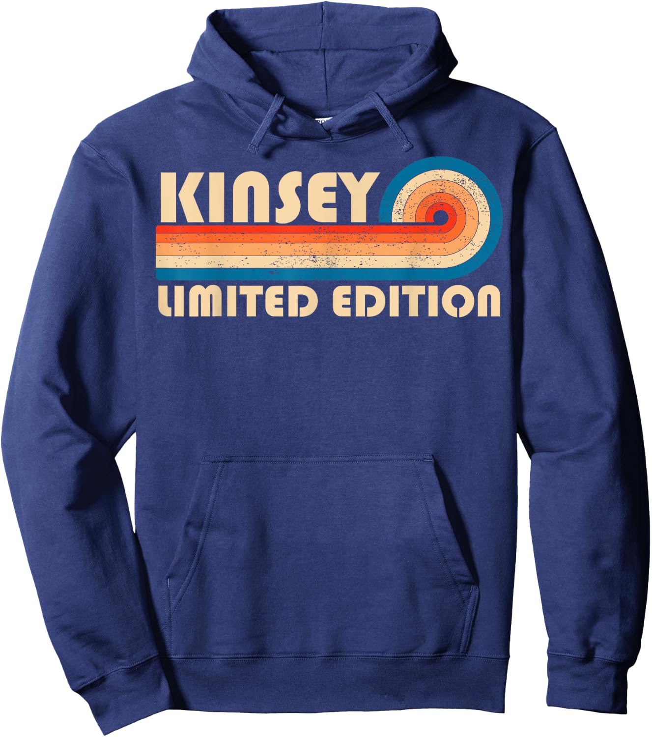 KINSEY Surname Retro Vintage 80s 90s Birthday Reunion Hoodie - Hoodie | Navy