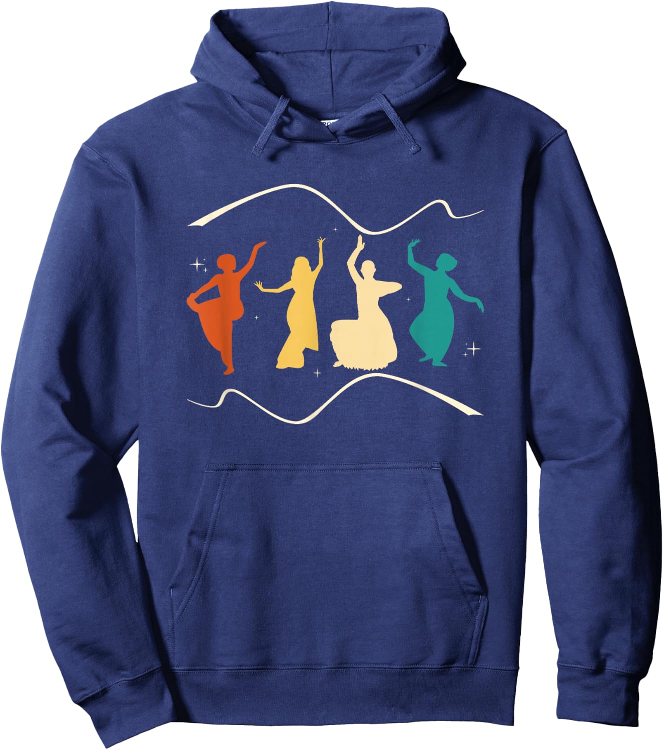 Indian Dance Design for a Bharatanatyam Dancer Hoodie - Hoodie | Navy