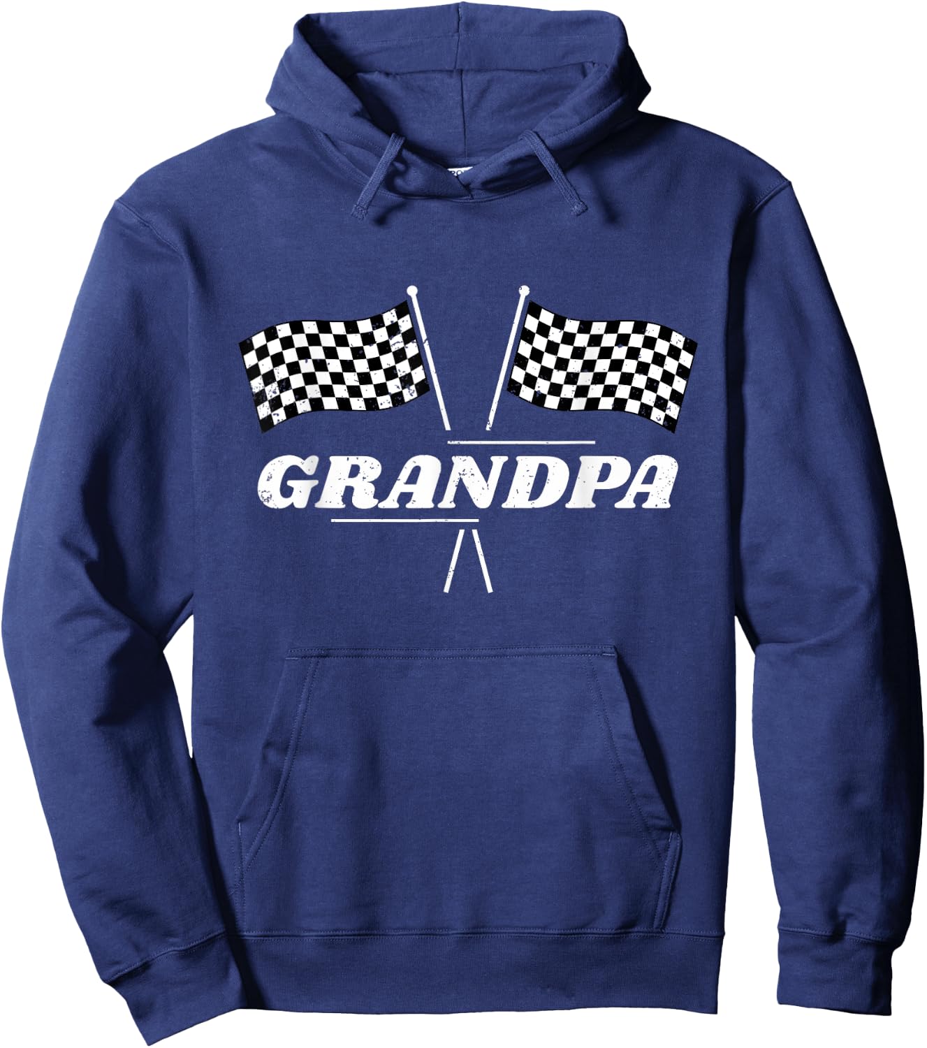 Pit Crew Grandpa Racing Car Family Matching Birthday Party Hoodie - Hoodie | Navy